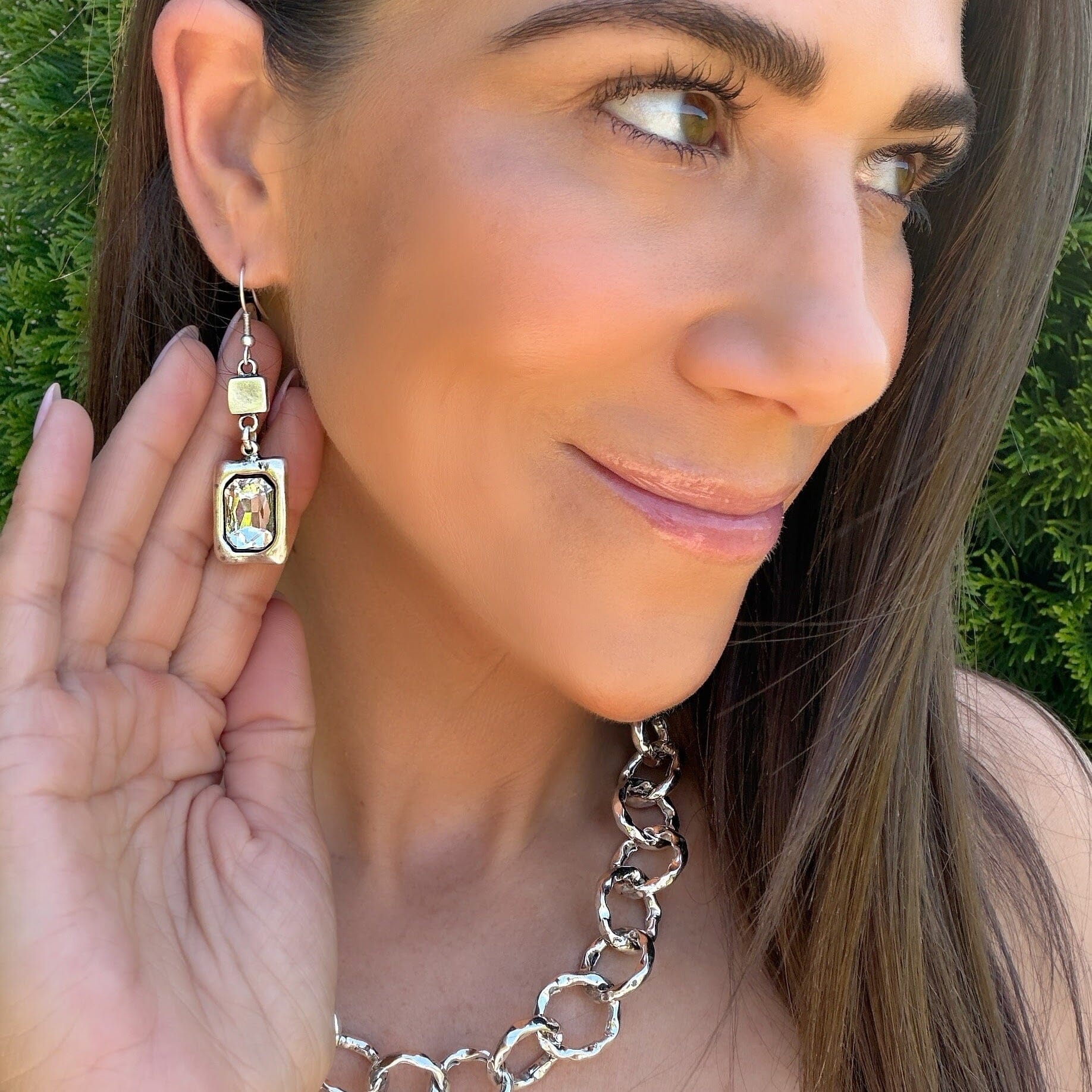 statement dangling earrings