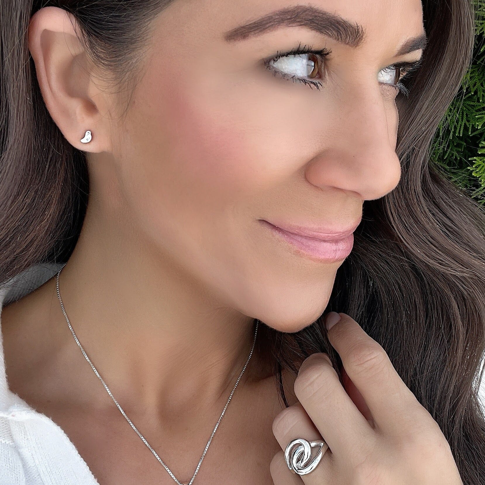 dainty post back earrings