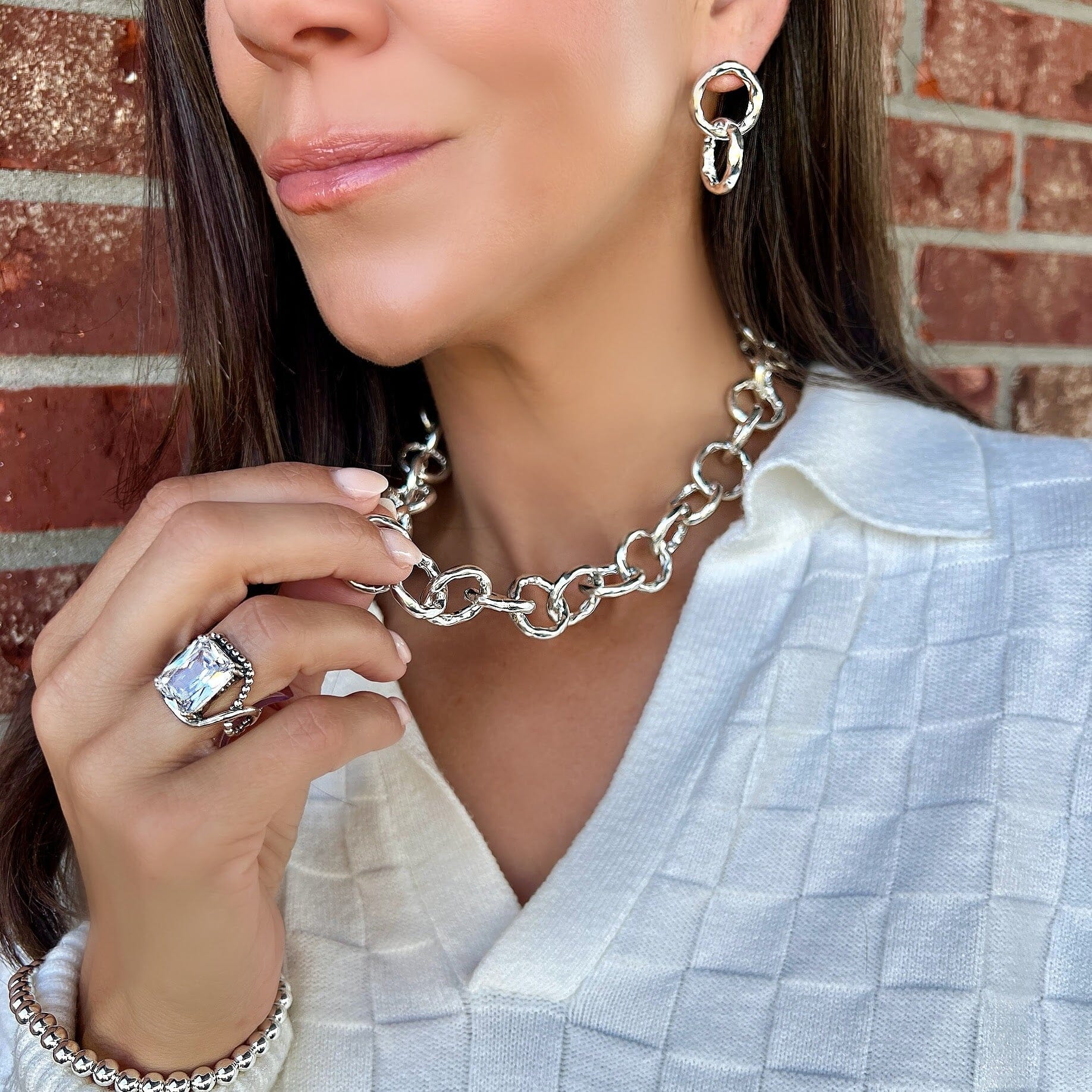 Jewelry set todays girl necklace and earrings