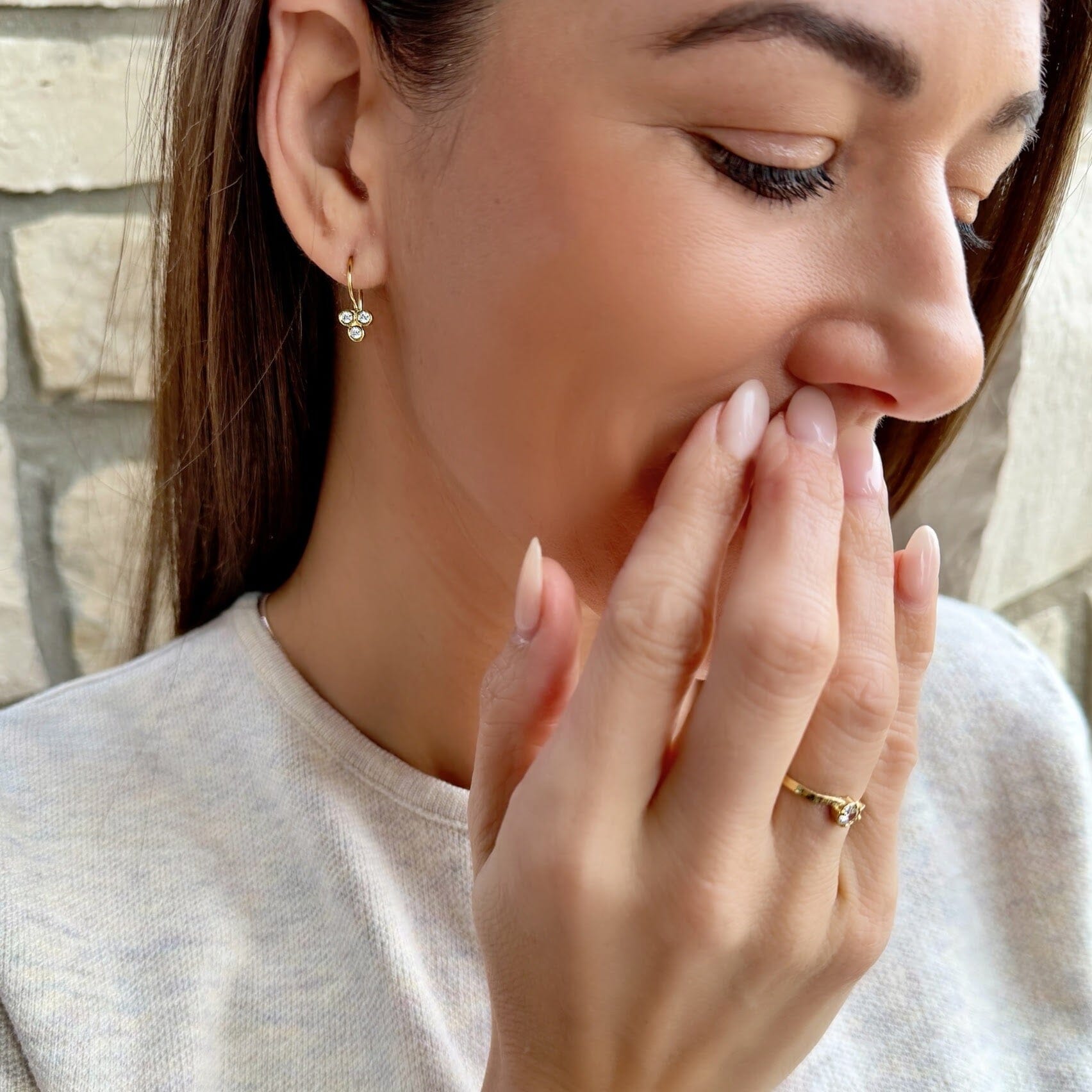 gold minimalist earrings