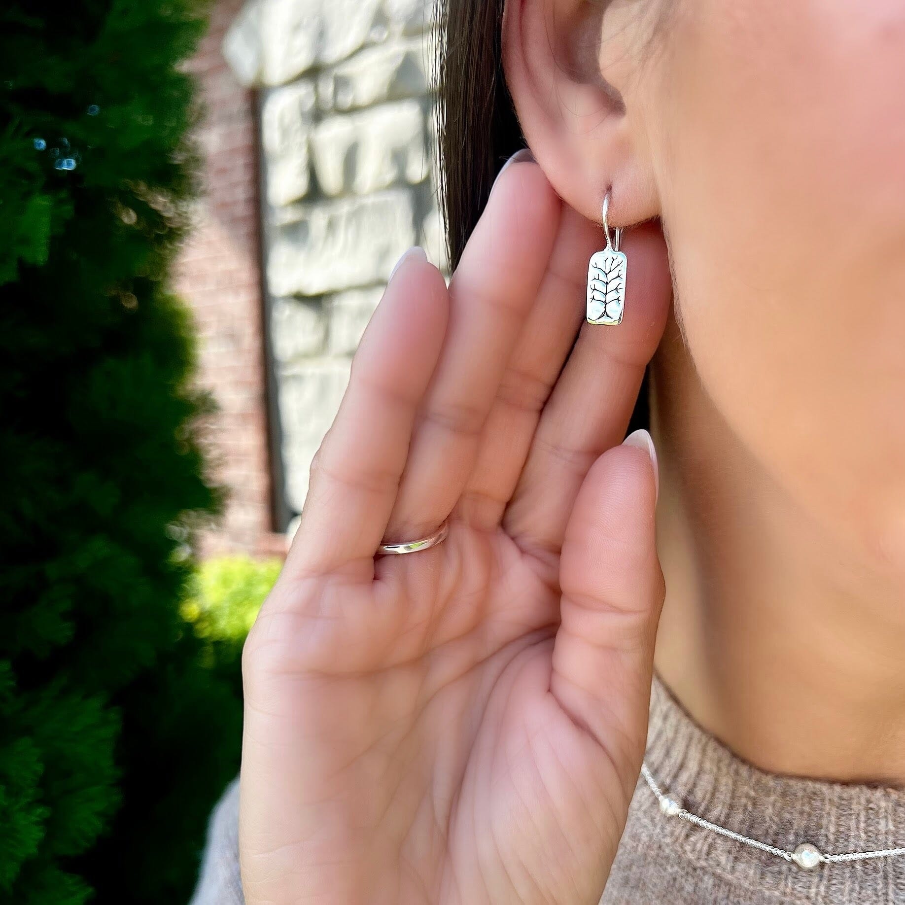 Tree of Life earrings in sterling silver 