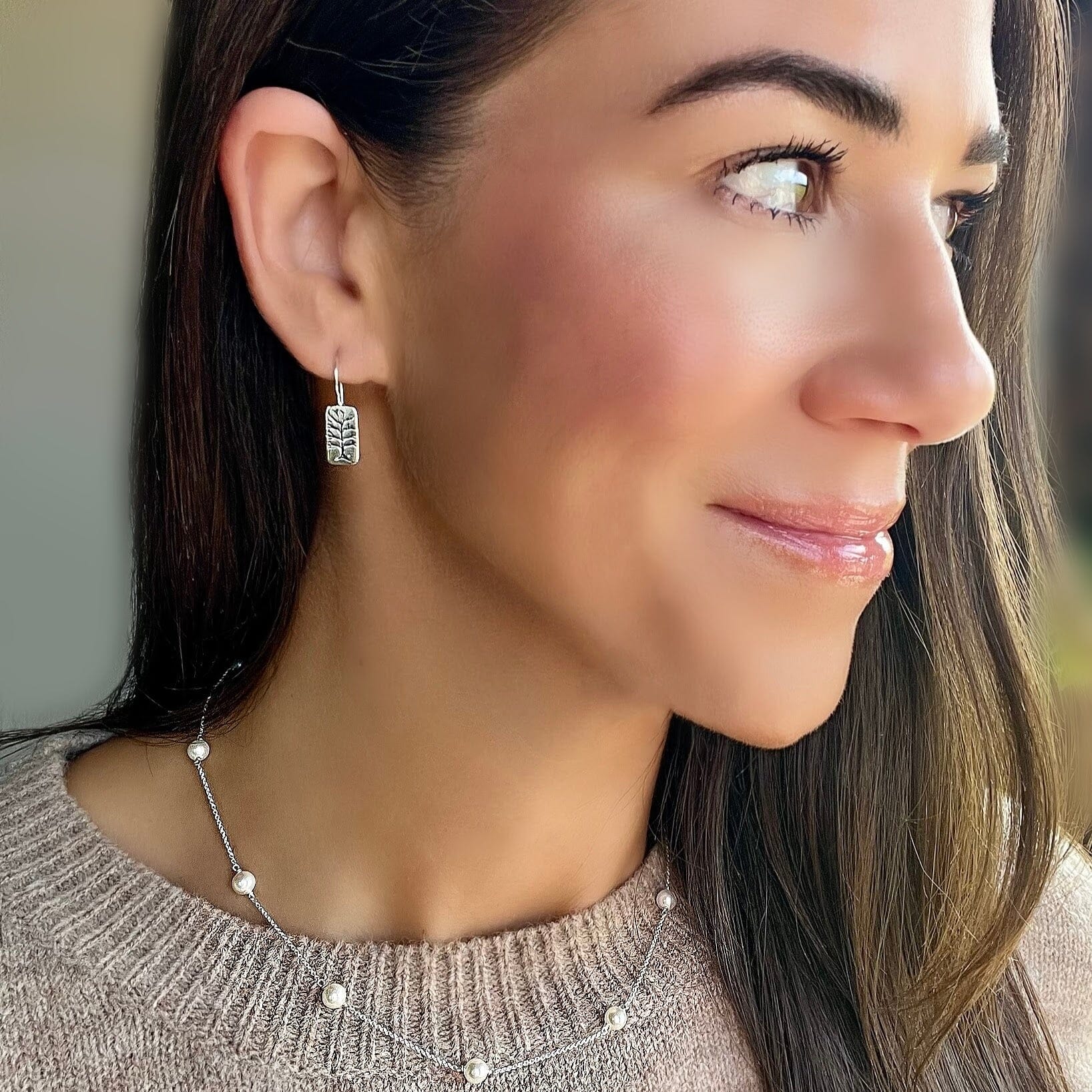 Handcrafted sterling silver tree earrings Tree of Life