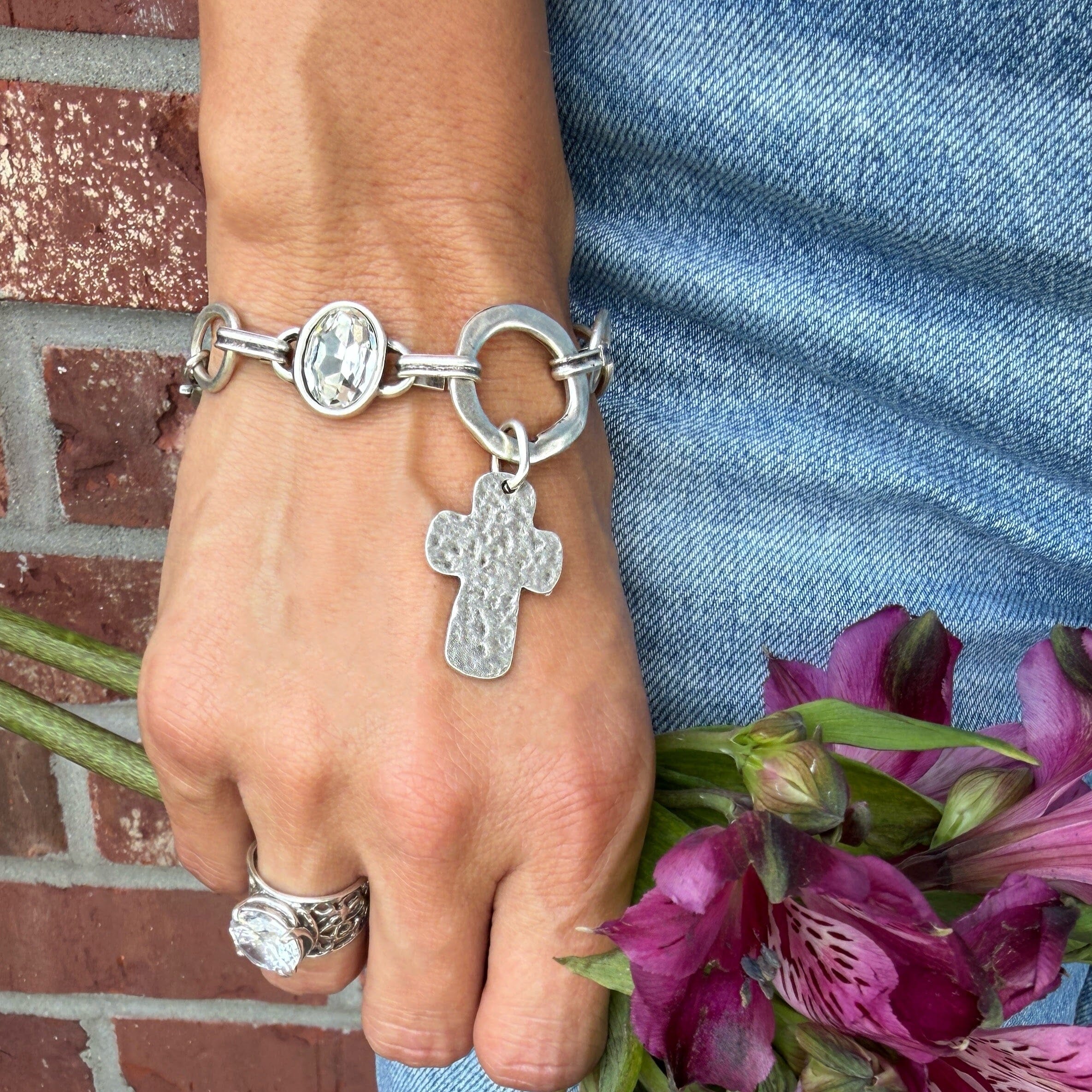 rugged cross bracelet