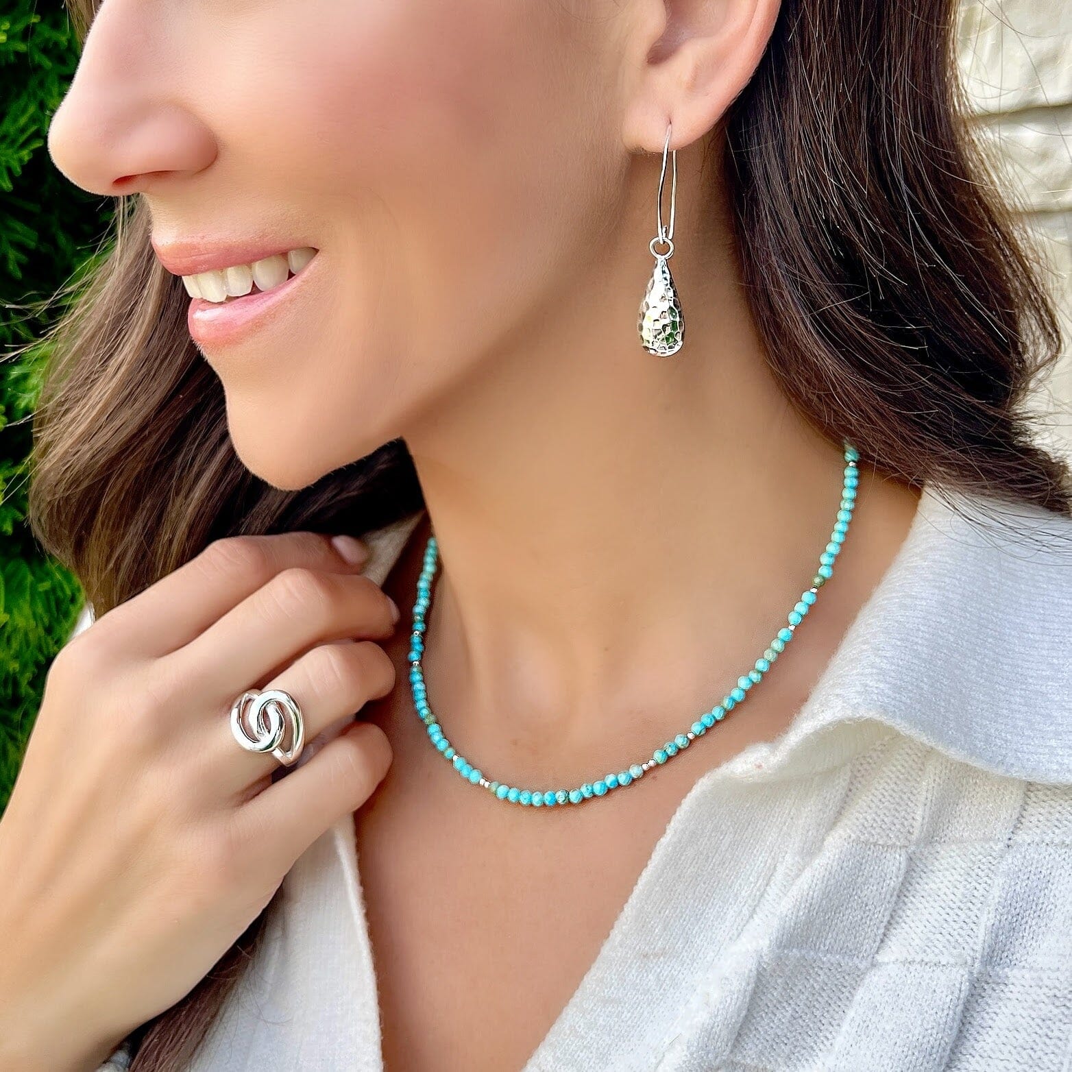 adjustable turquoise necklace