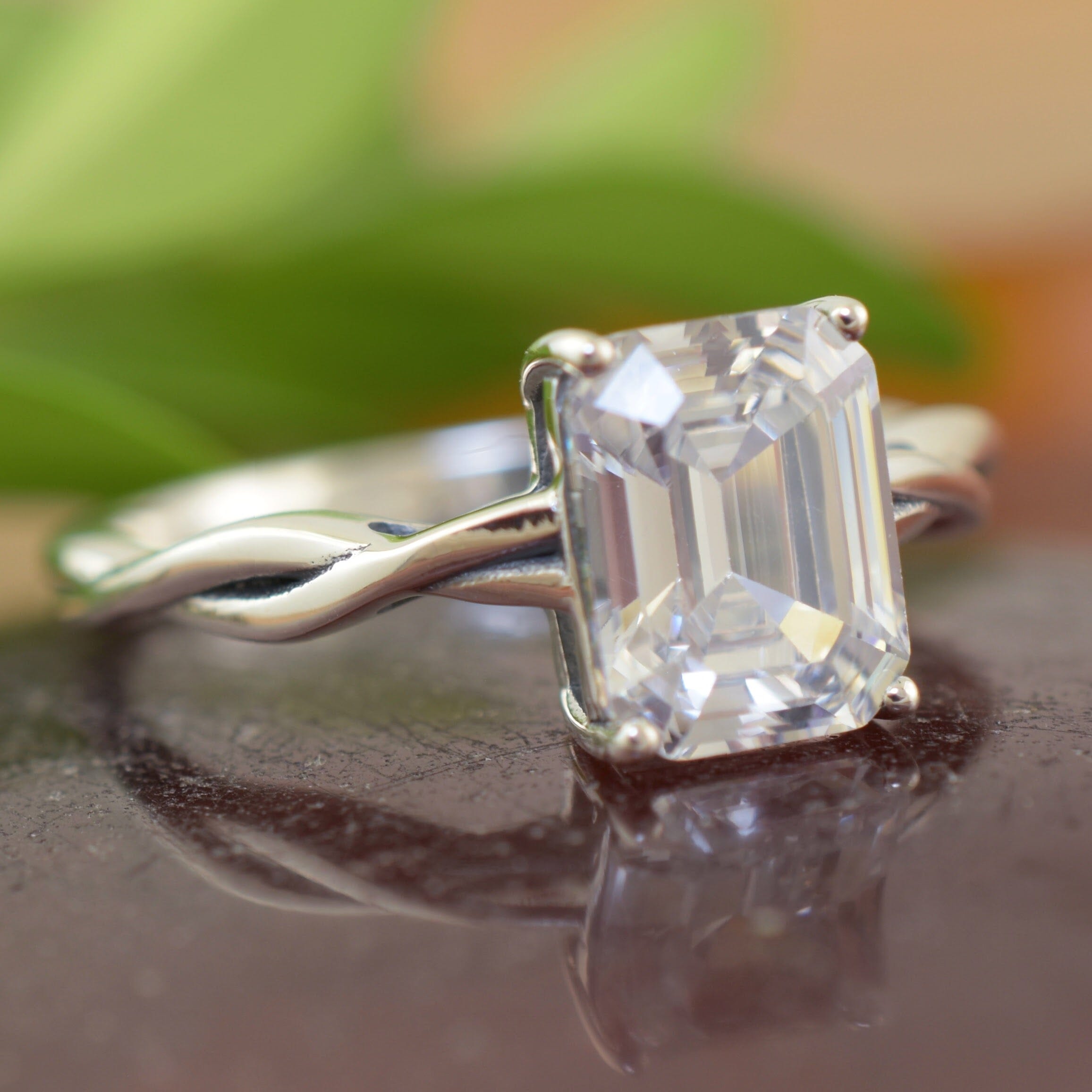Sterling silver twist band ring