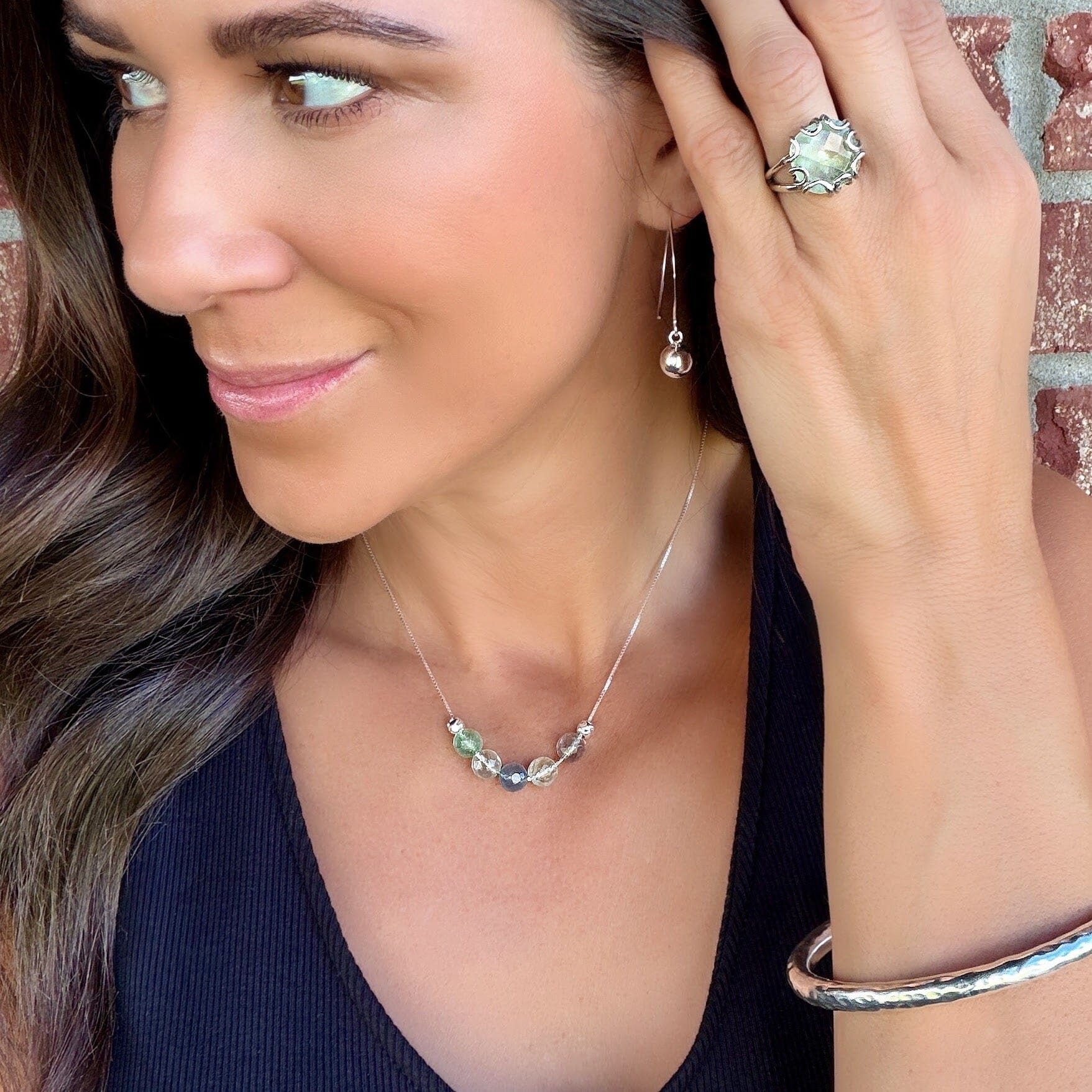 .925 sterling silver and genuine gemstone jewelry