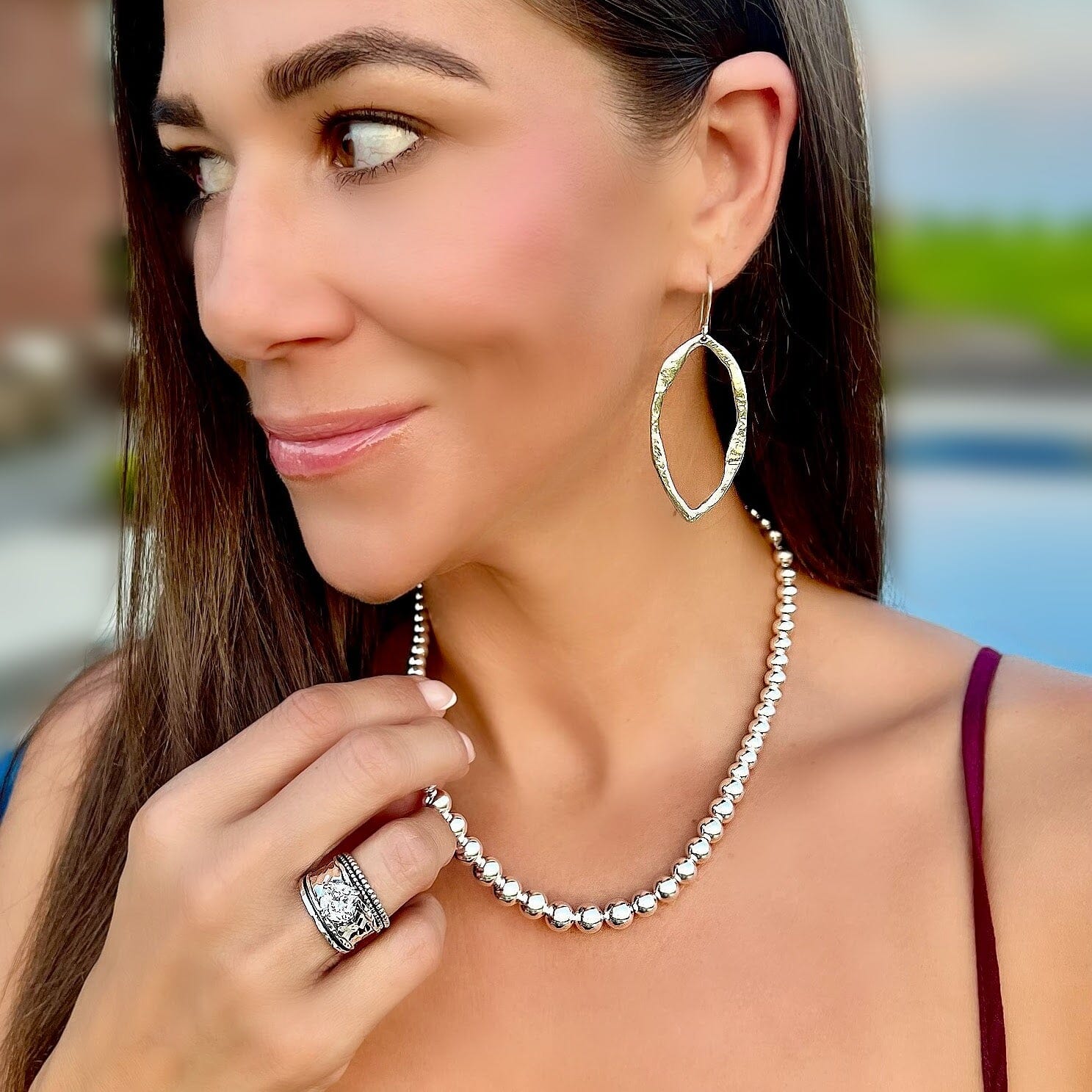 Sterling silver hand crafted unique earrings