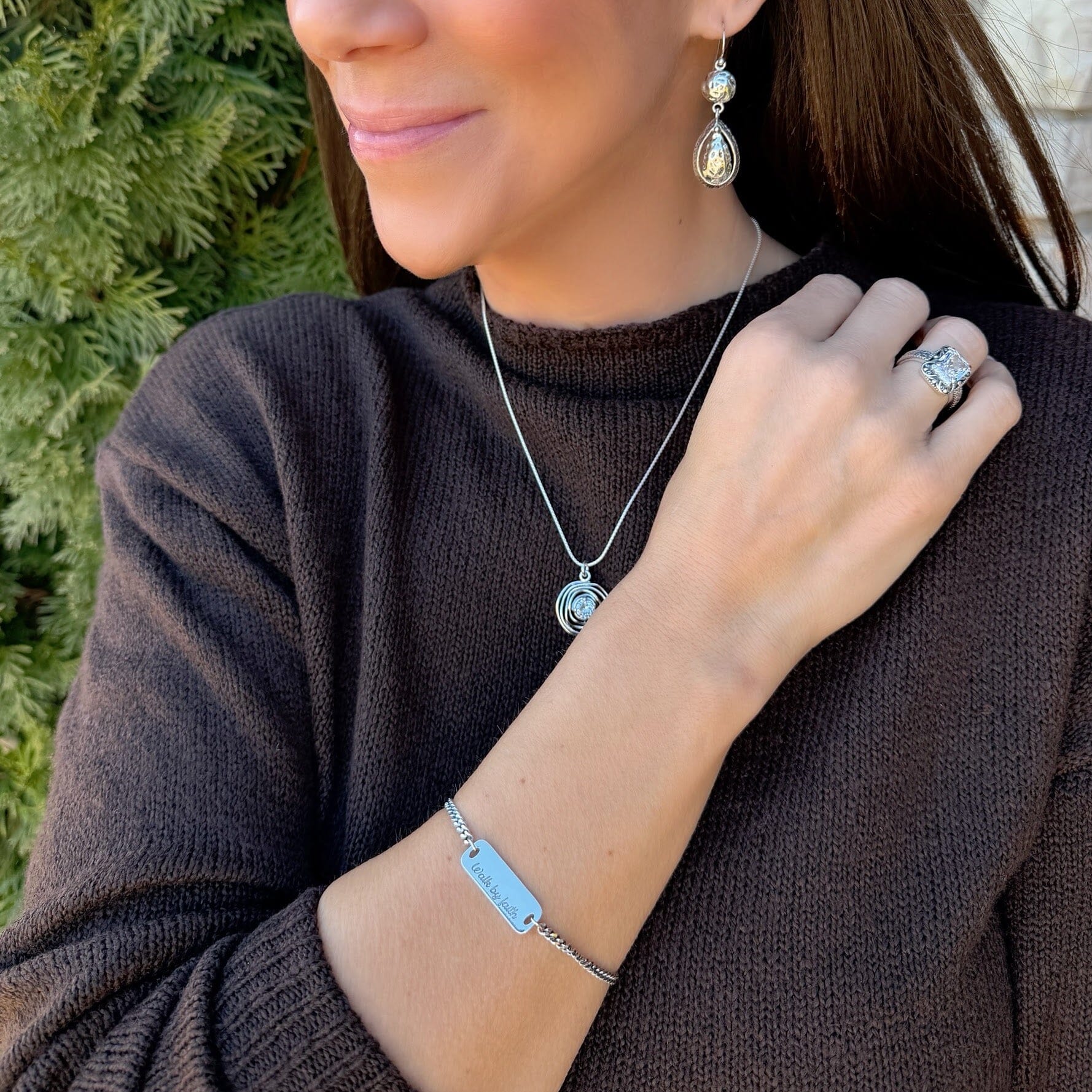 Walk By Faith Bracelet paired with .925 sterling silver jewelry