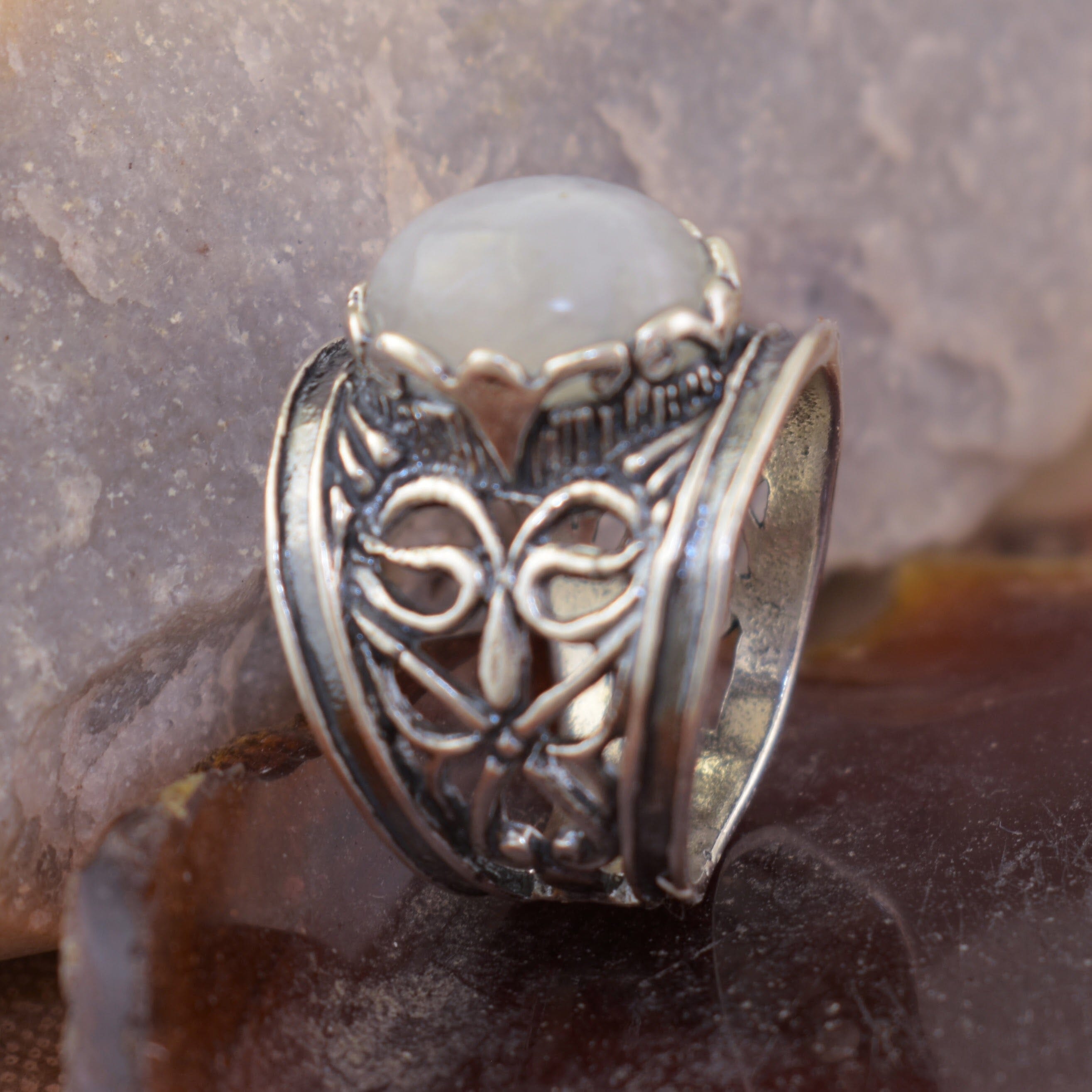 wide band designer ring