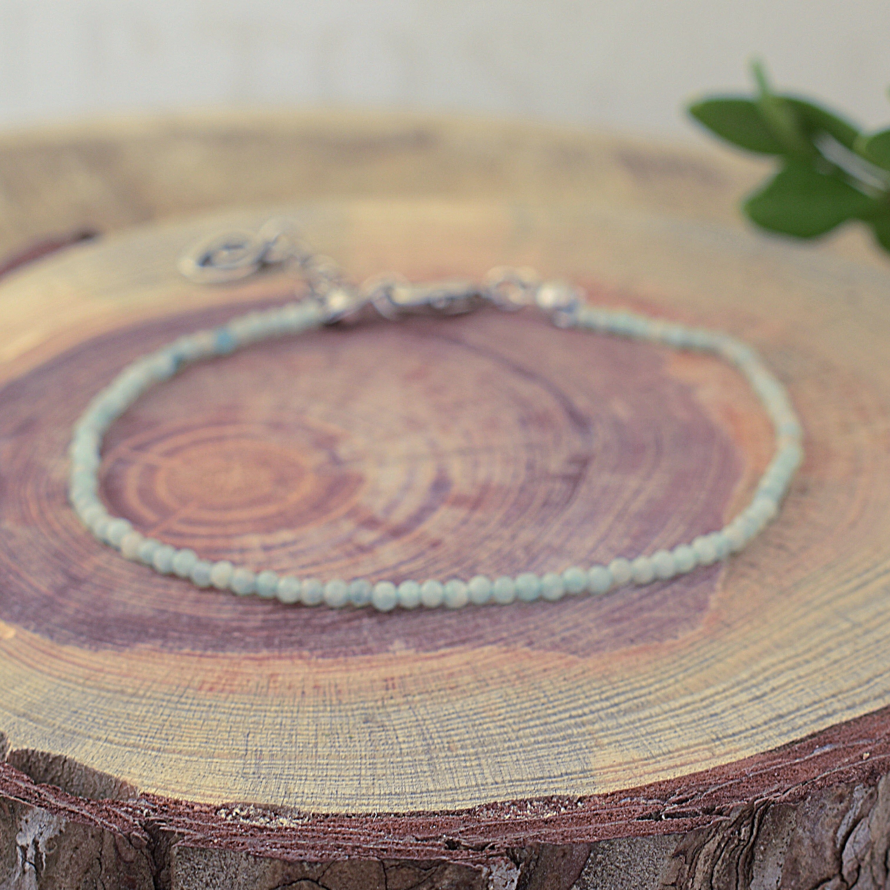 Lobster closure amosonite bracelet
