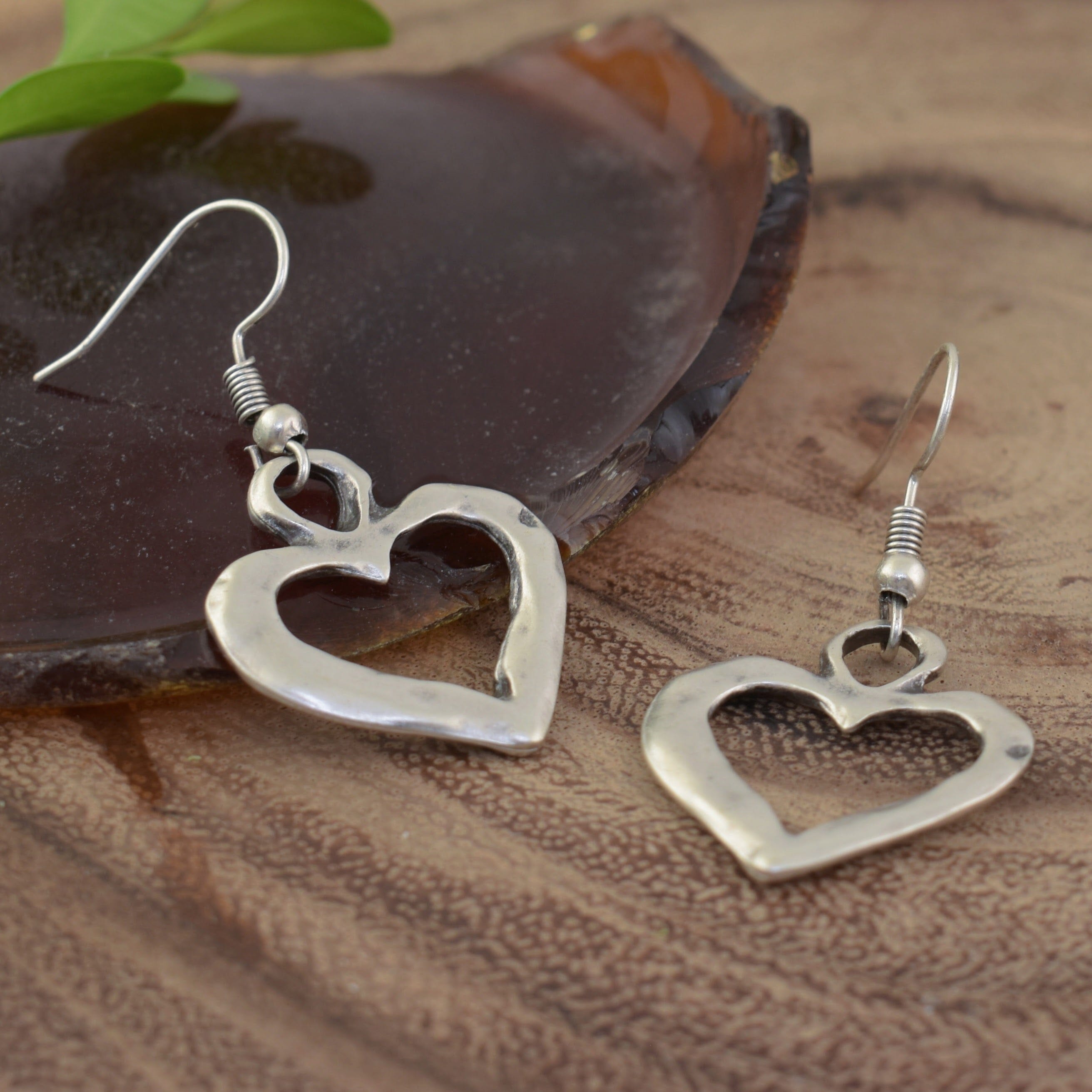 heart earrings called wild at heart earrings