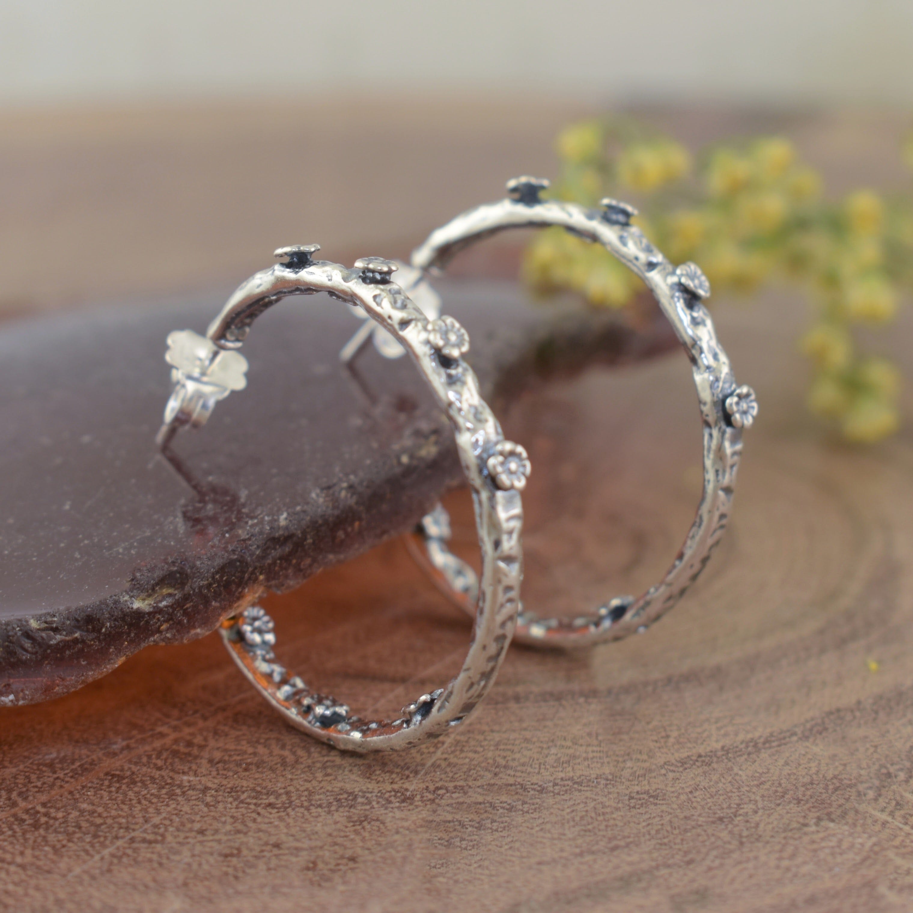 sterling silver oxidized earrings