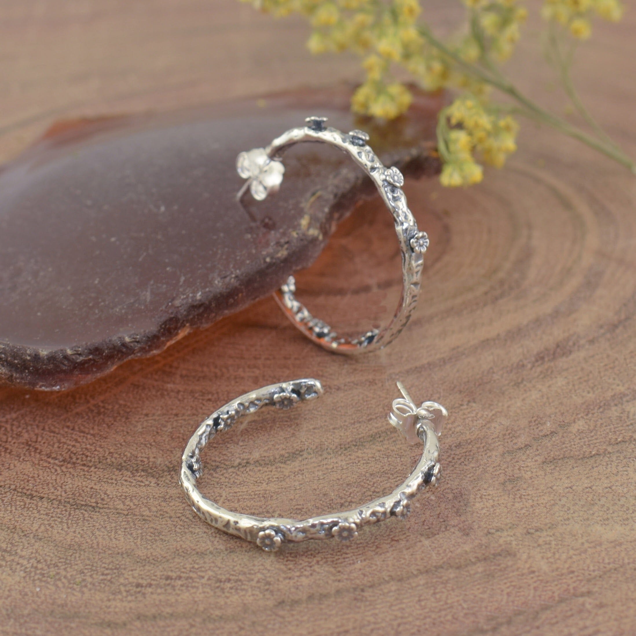 Wildflower Whim hoop earrings