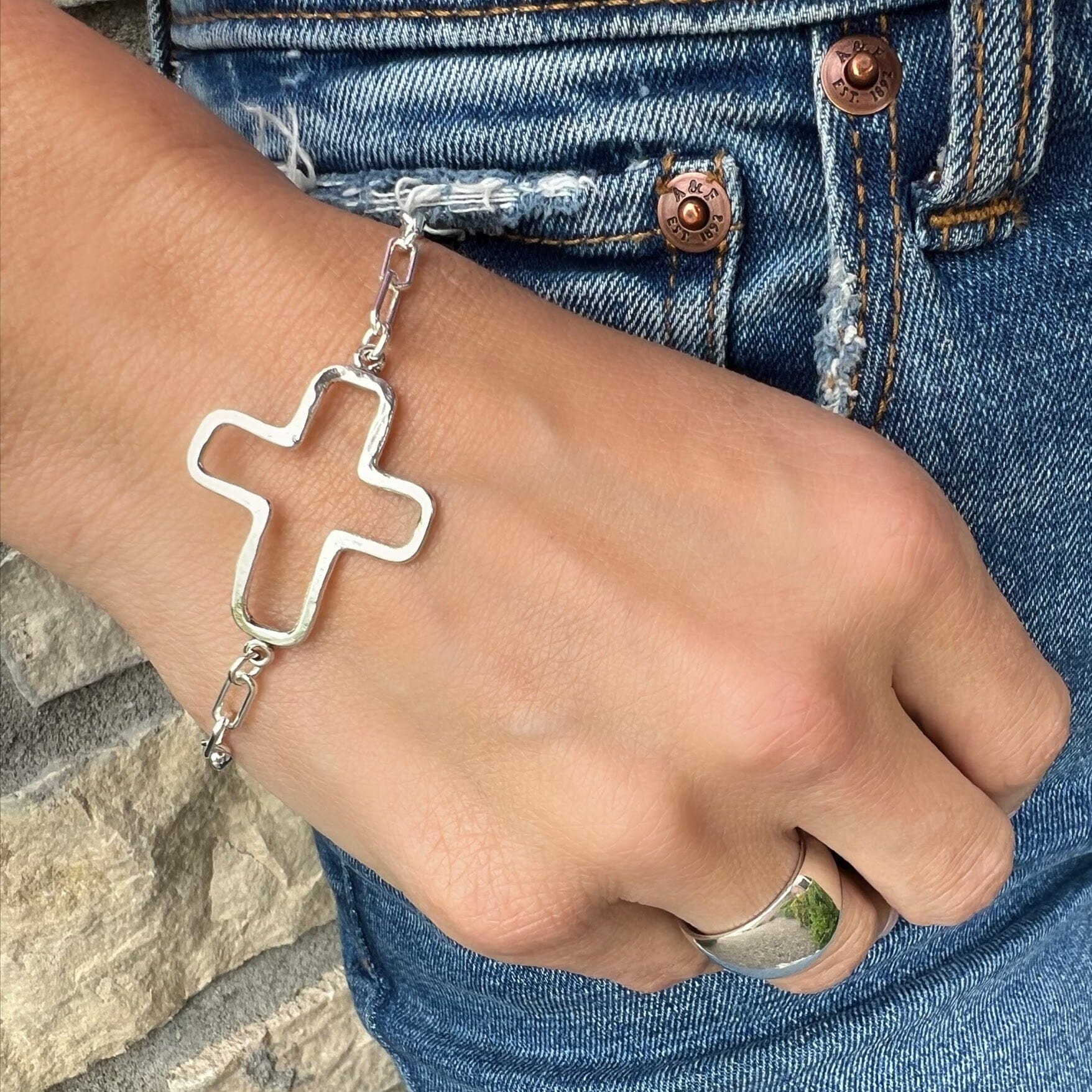 chunky faith statement bracelet - Agape