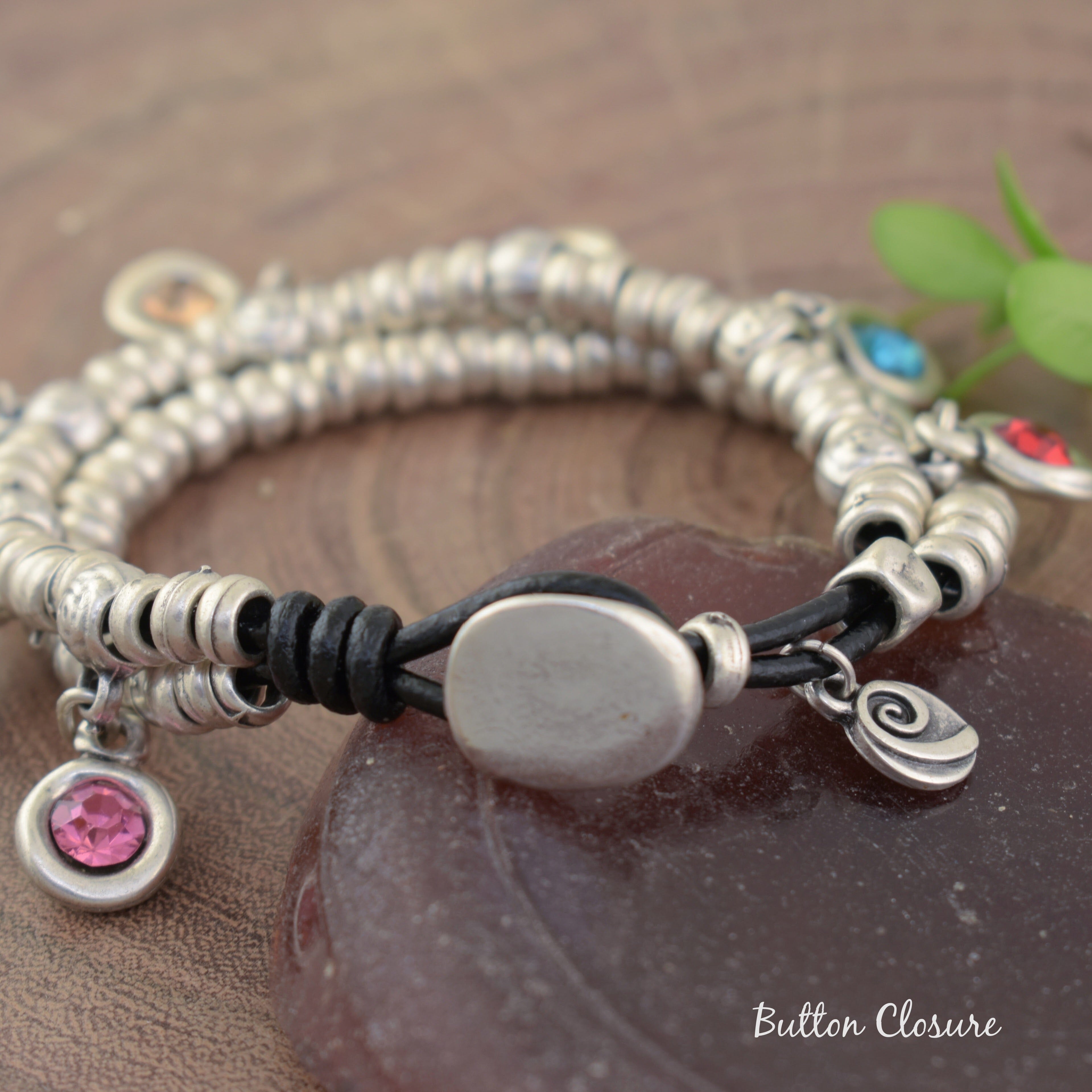 button closure bracelet