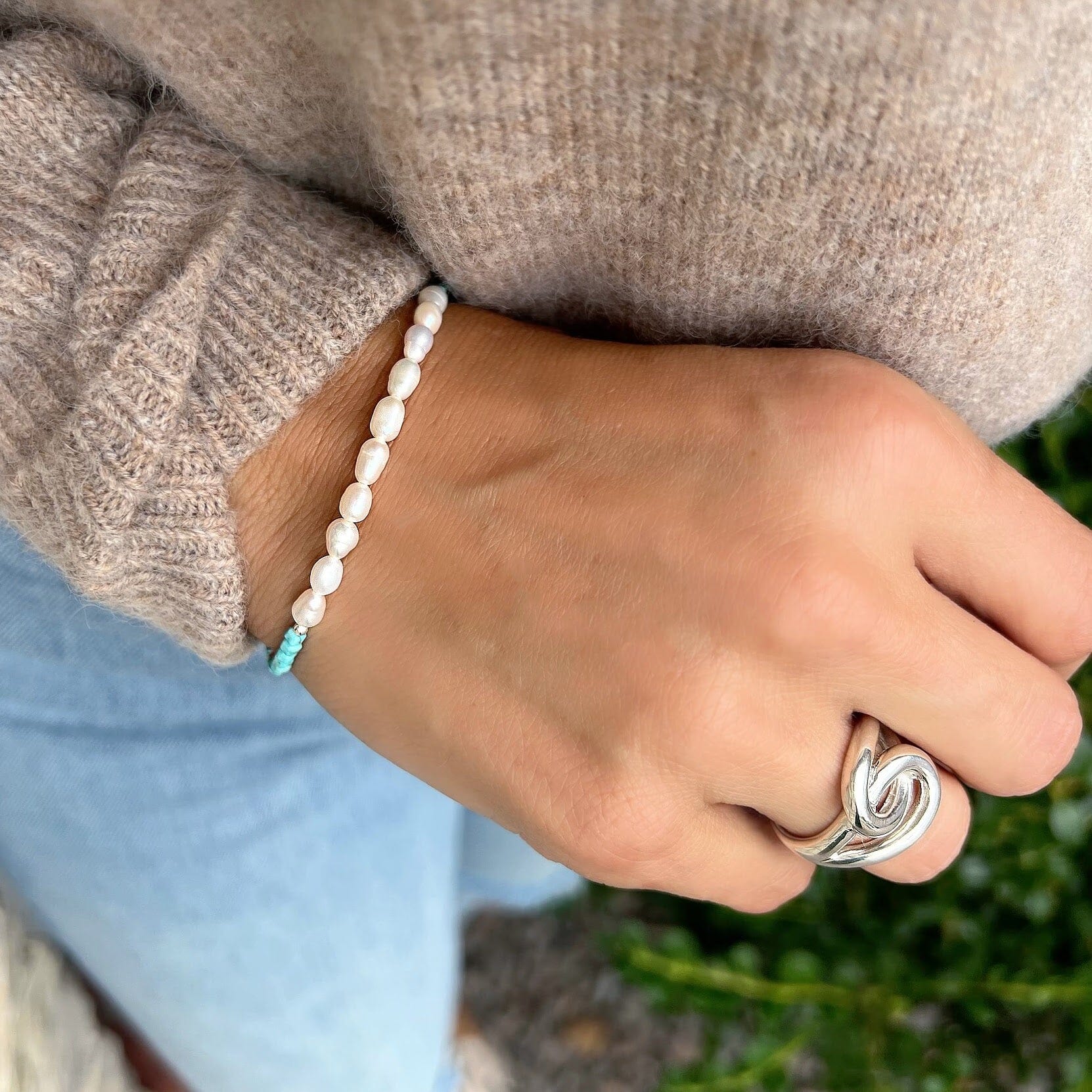 Daydreamer Bracelet paired with Sisters Ring