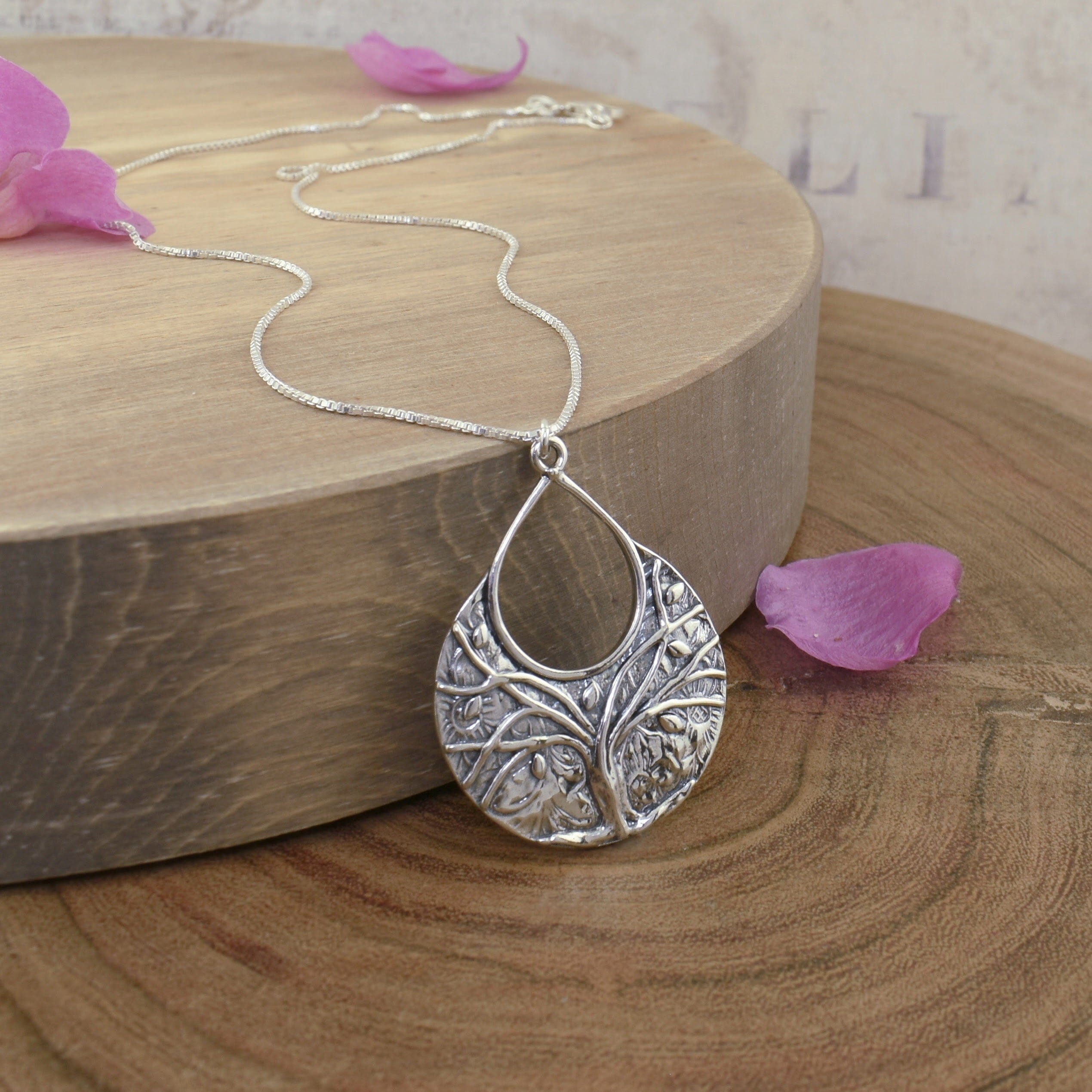 sterling silver tree necklace - Deeply Rooted