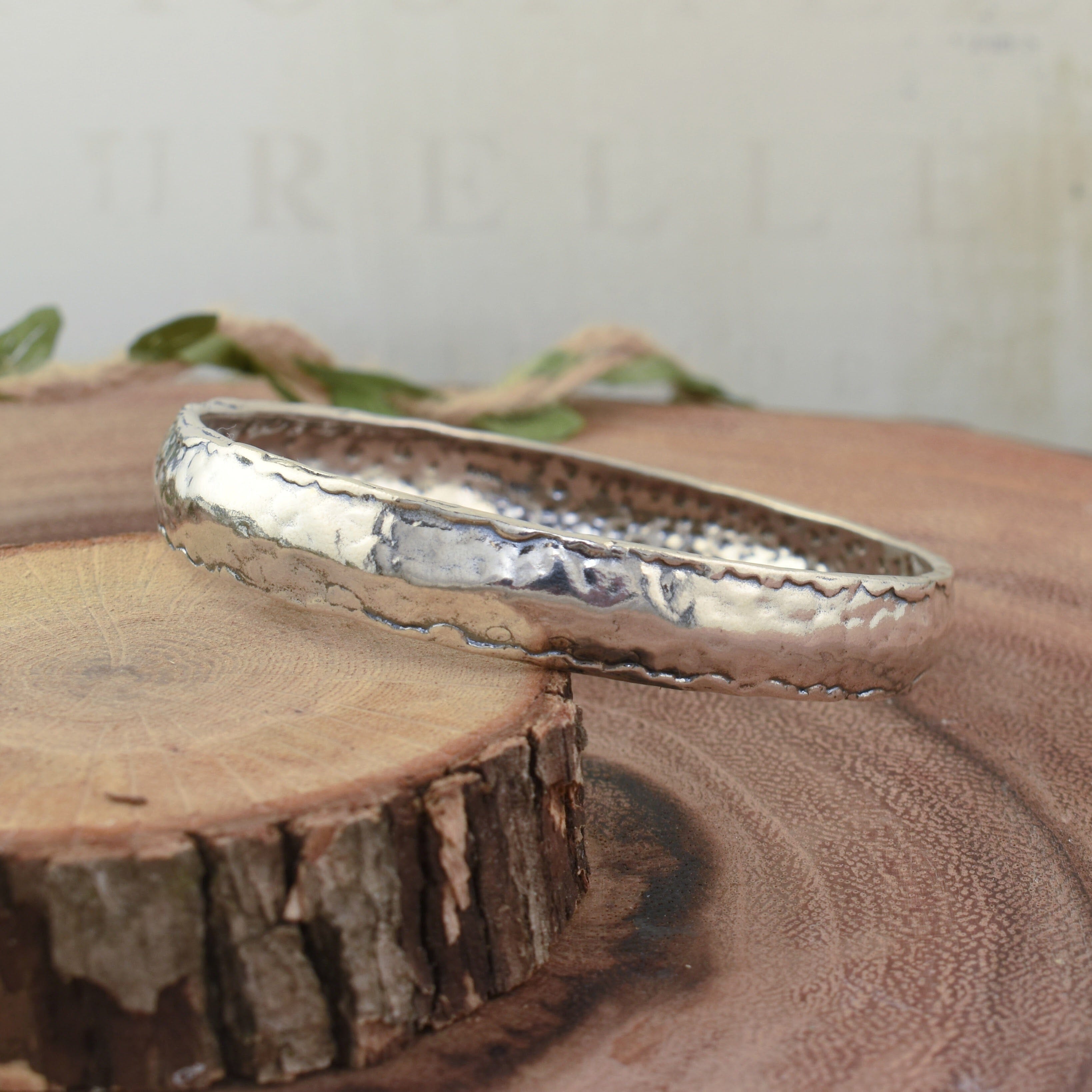 Chunky sterling silver bangle Field Trip