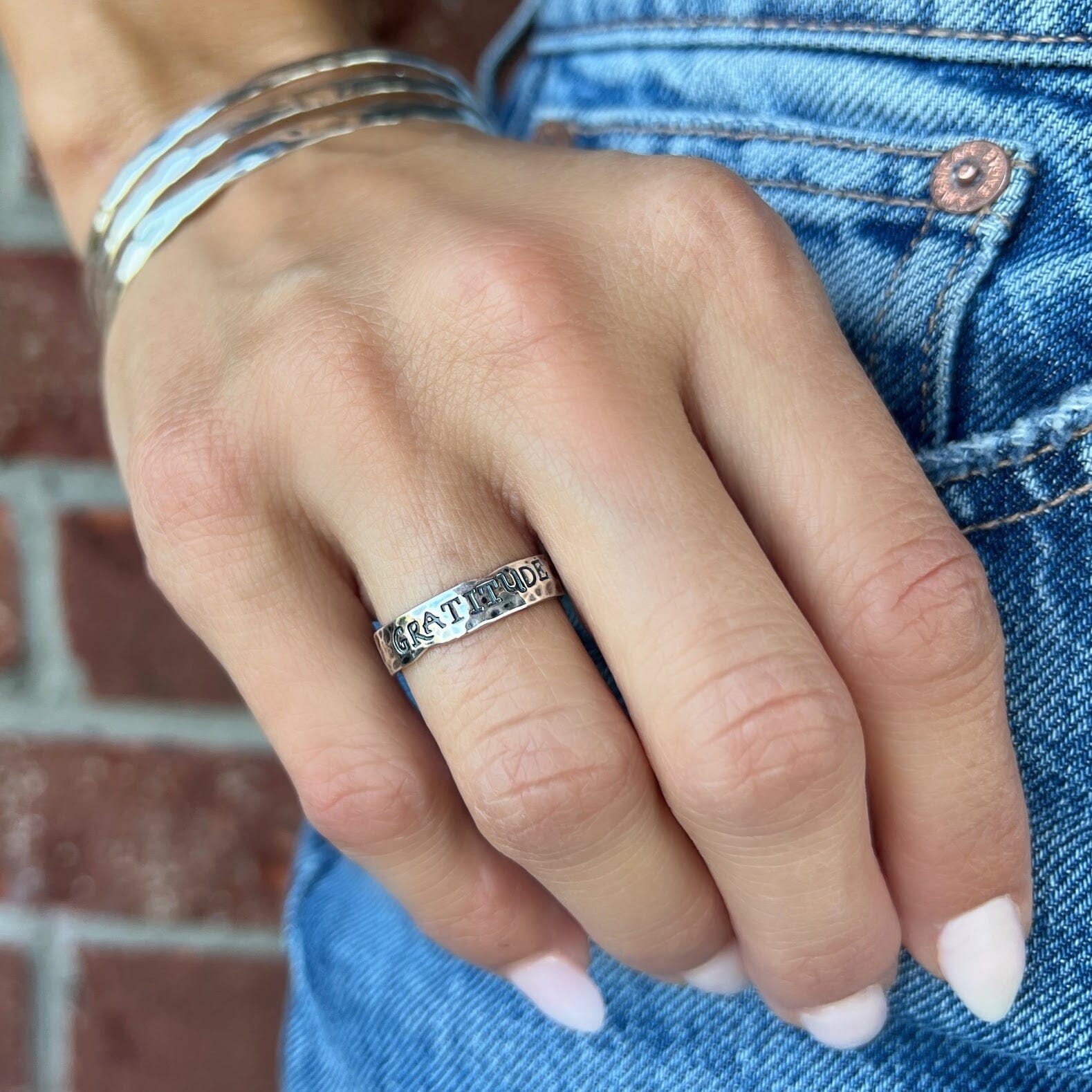 Gratitude Ring paired with Off the Cuff Bracelet