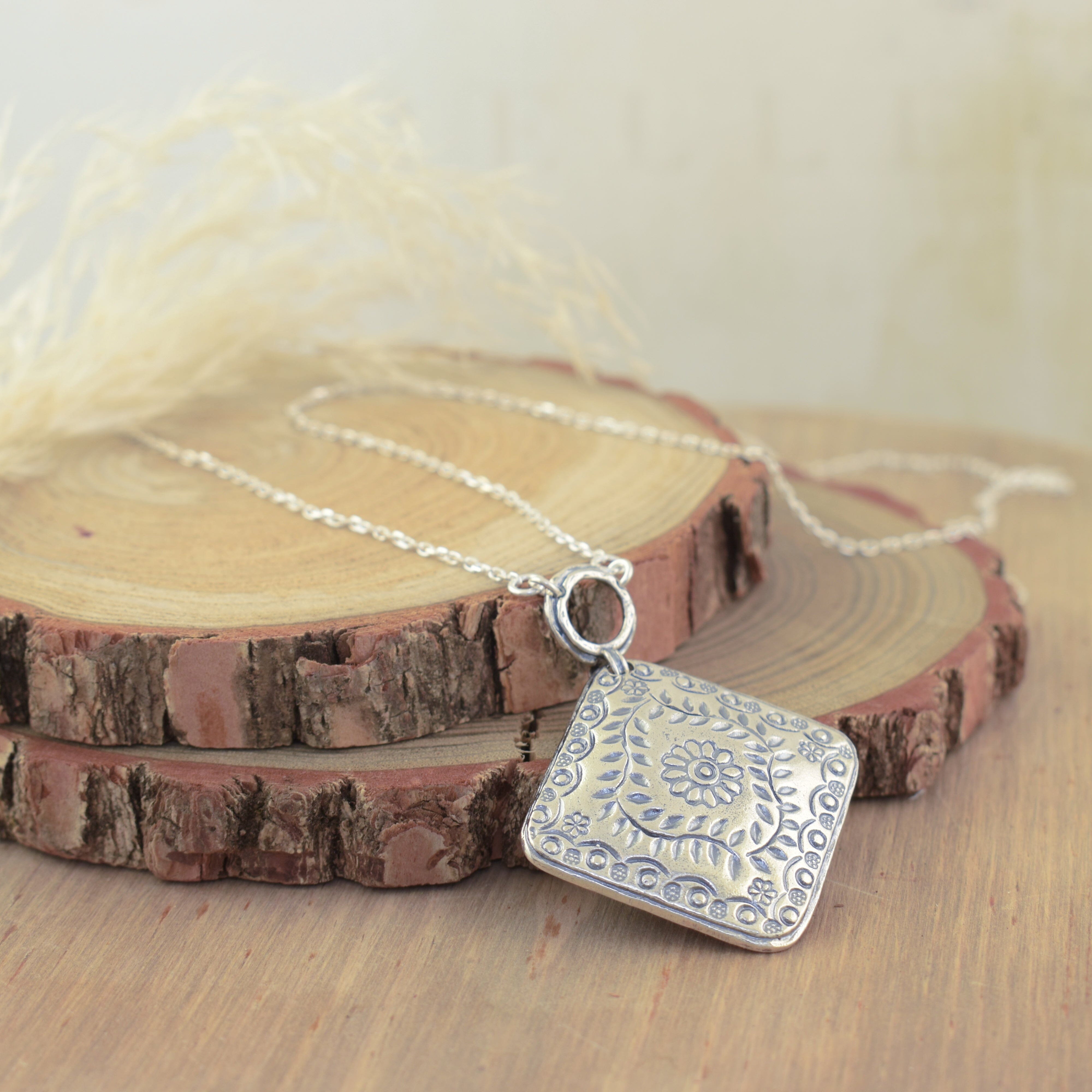 Southwest-inspired .925 sterling silver statement necklace