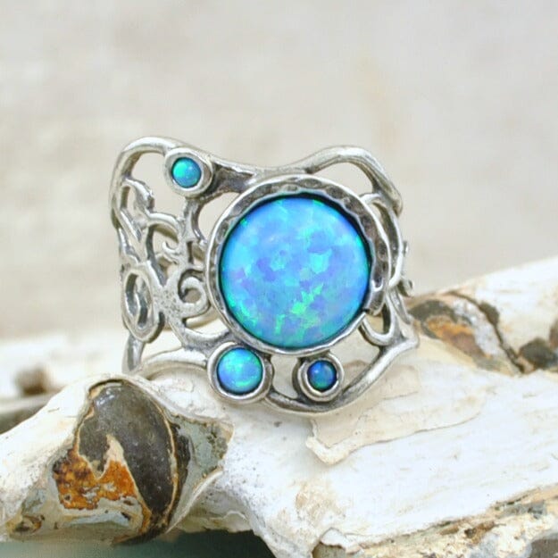 Luv'n Opals Ring (10.5) - Sterling Silver