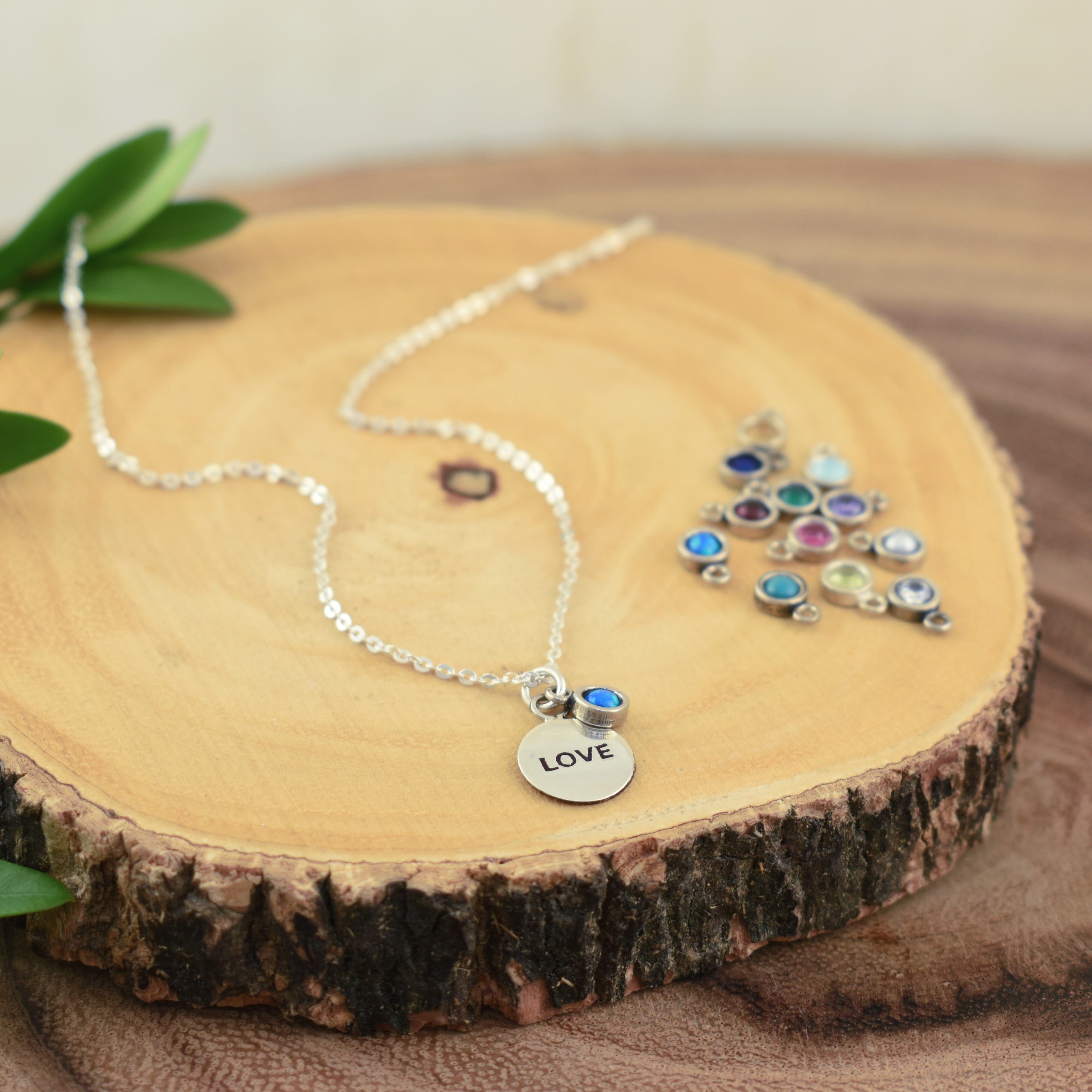 .925 sterling silver birthstone necklace for youth