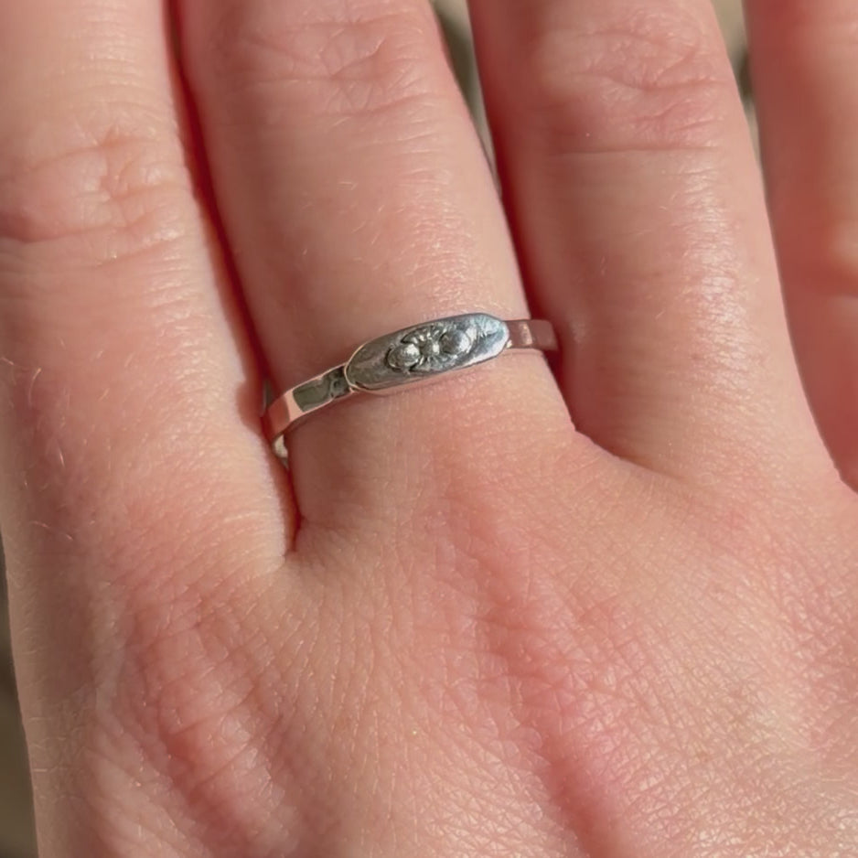 Softly She Blooms Ring - Sterling Silver