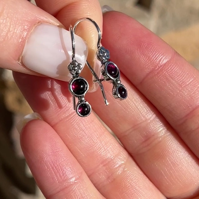 Scarlet Devotion Garnet Earrings