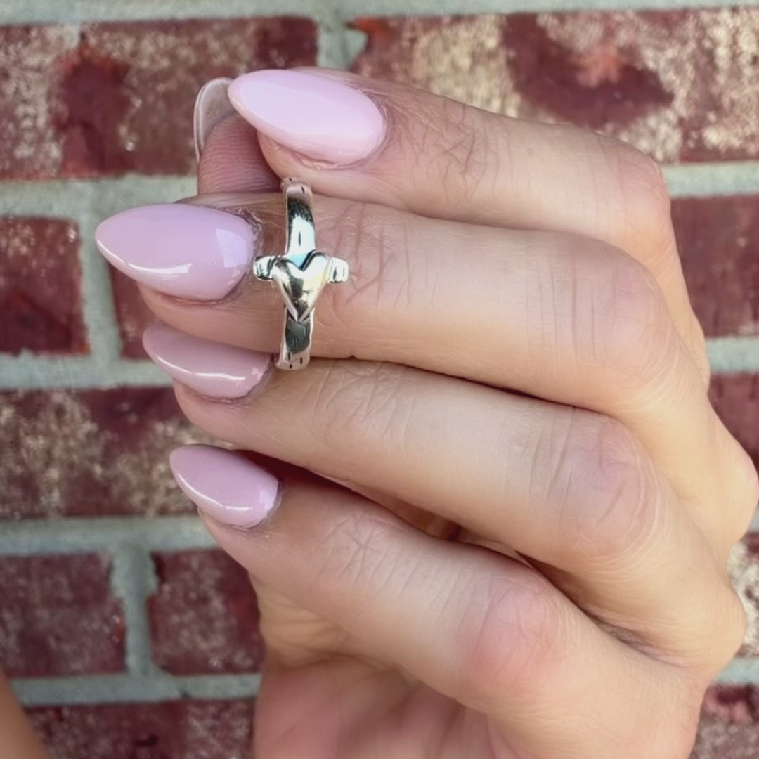 Cross My Heart Ring - Sterling Silver
