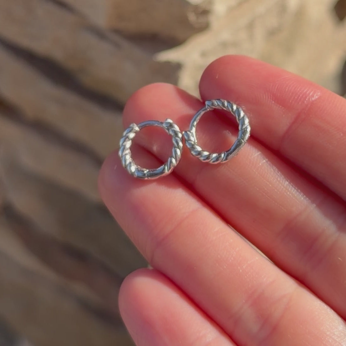 Small Talk Huggies - Sterling Silver