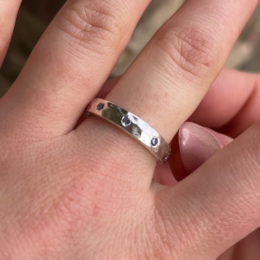 Tanzanite Confetti Ring