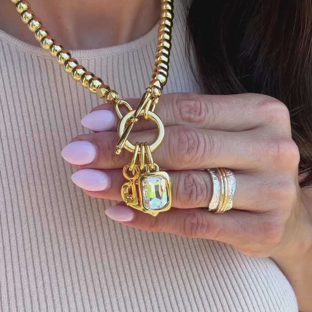 Key to My Sass Necklace - Gold