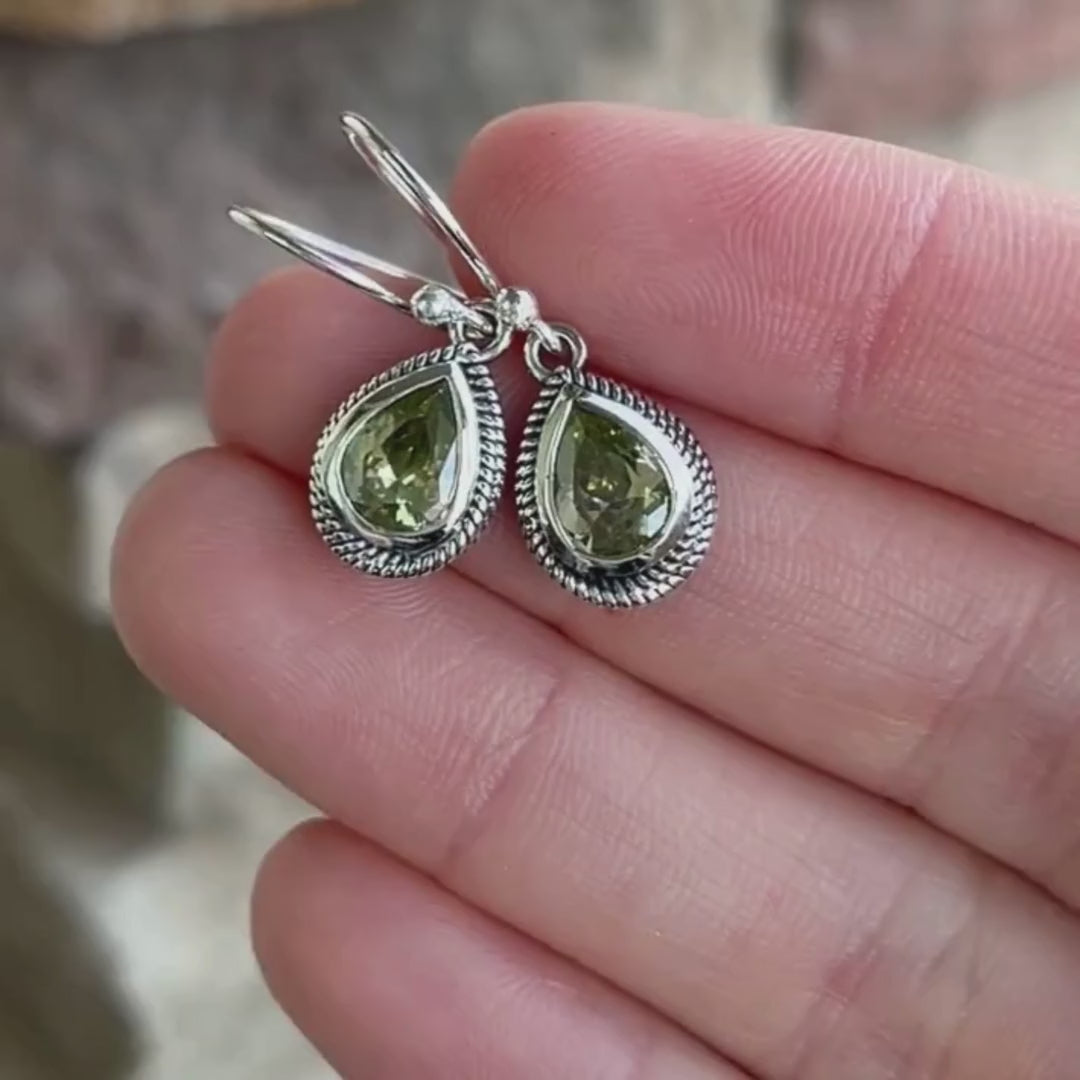 Pretty In Peridot Earrings (Free Gift)