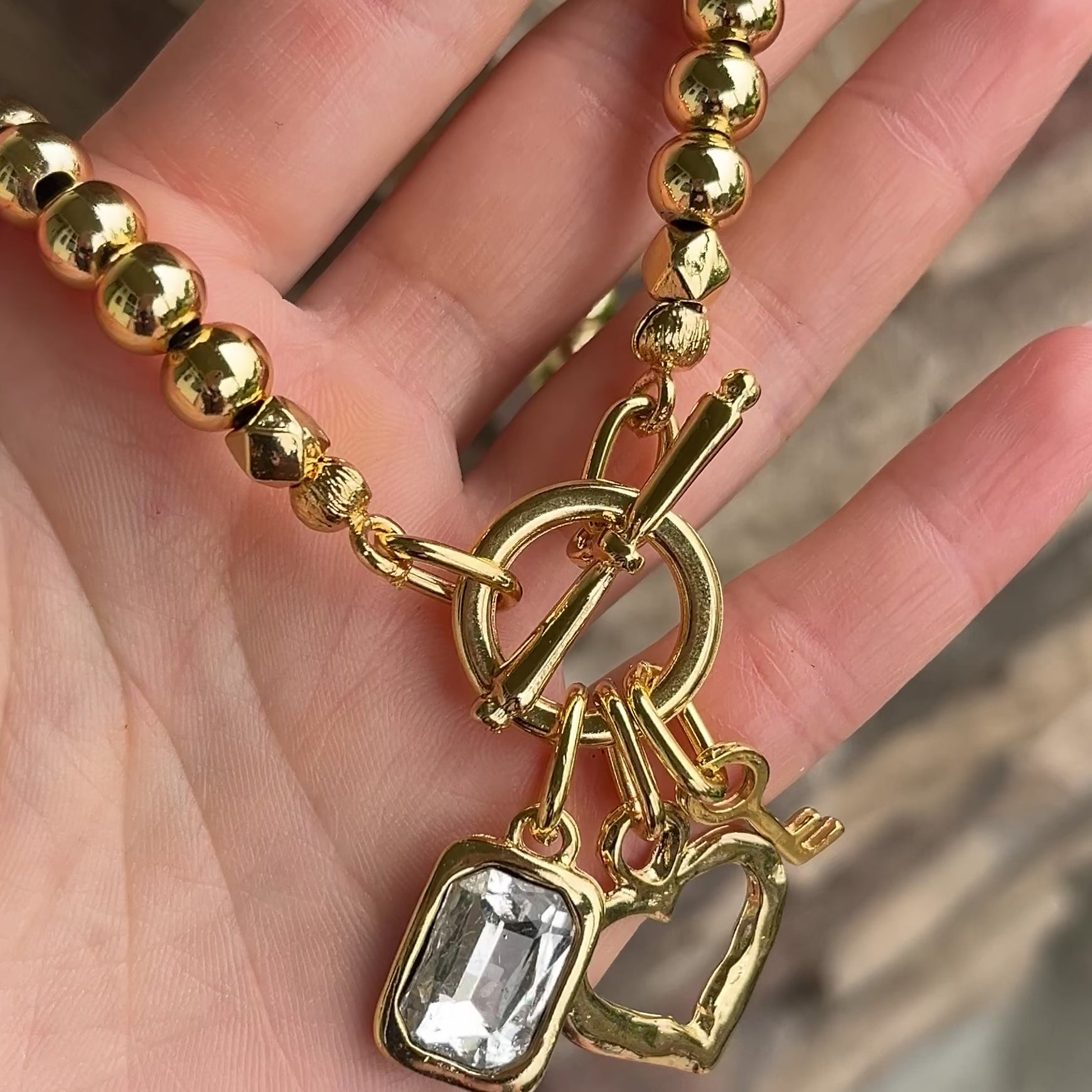 Key to My Sass Necklace - Gold