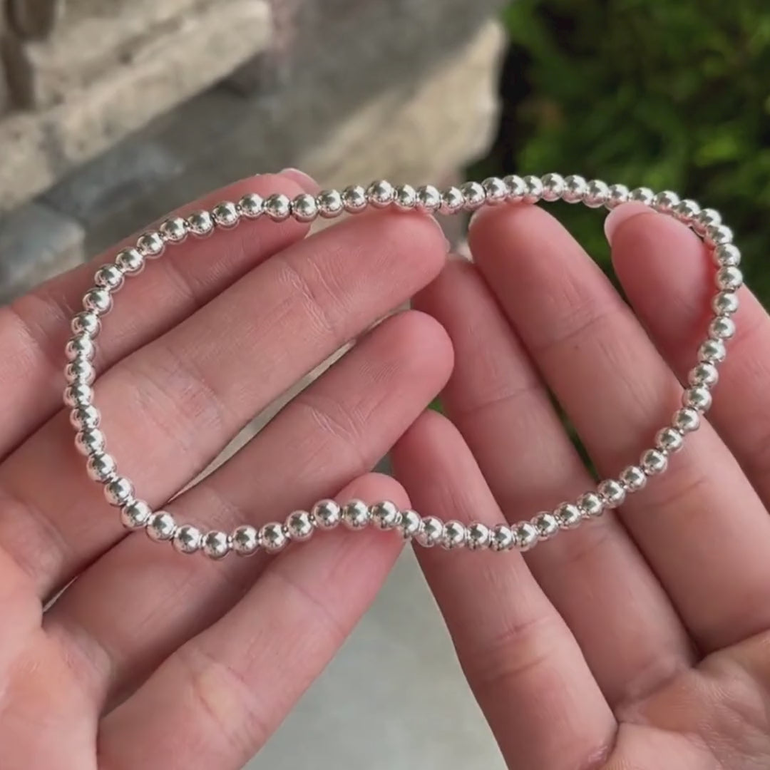 Beaded Stretch Anklet - 4mm