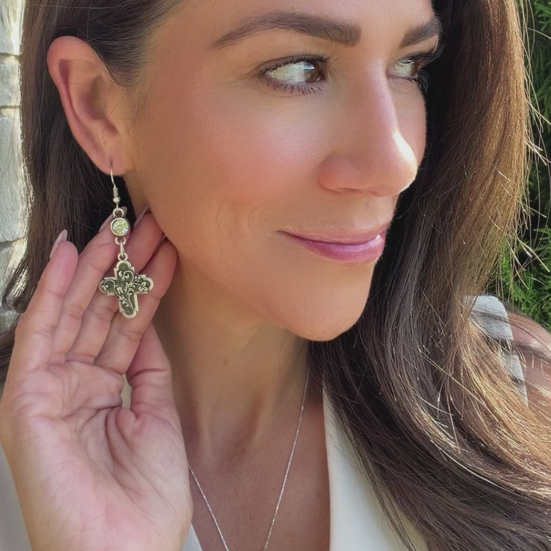 Forever and Amen Earrings - Zamak