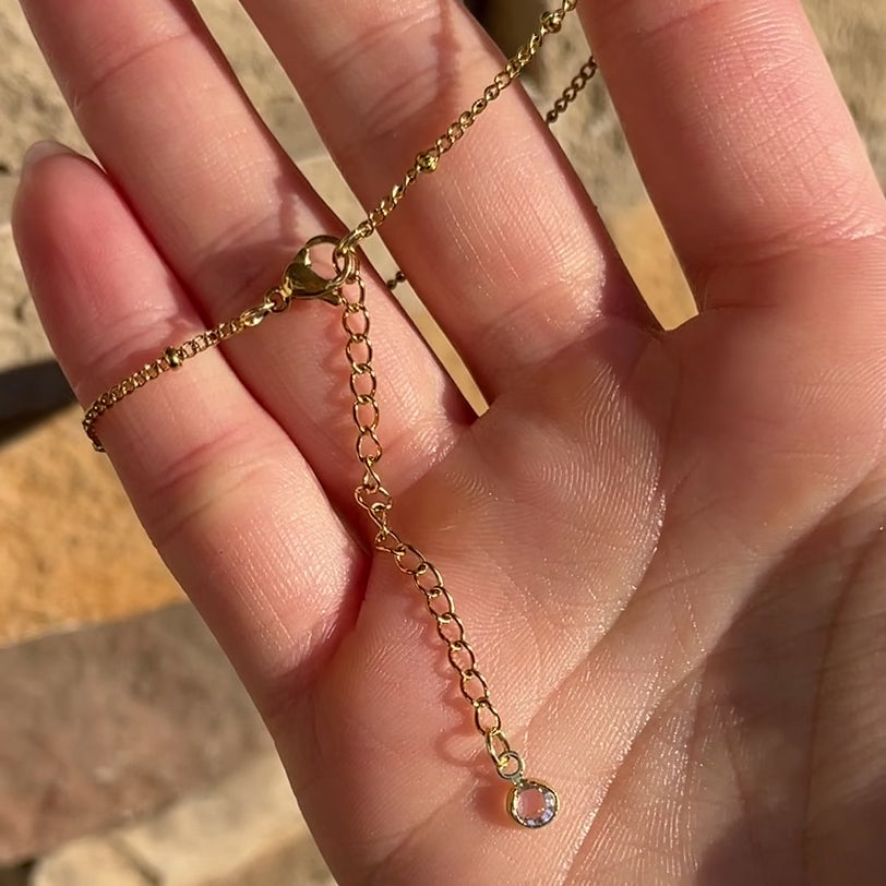 Golden Bead Station Bracelet