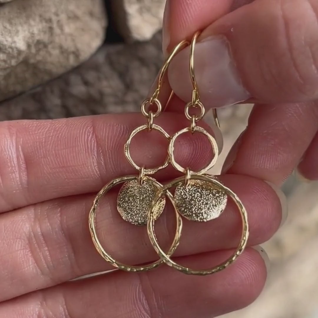 Gold Crushing Earrings
