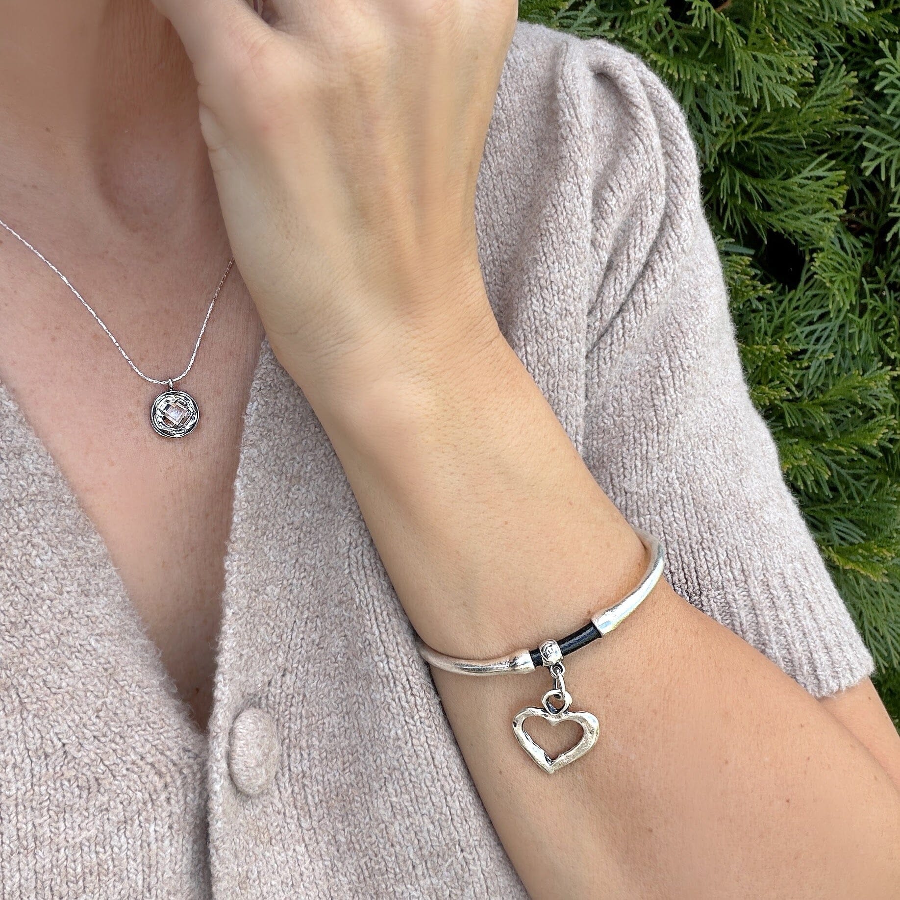 Tough Love Bracelet paired with Easy Glow Necklace