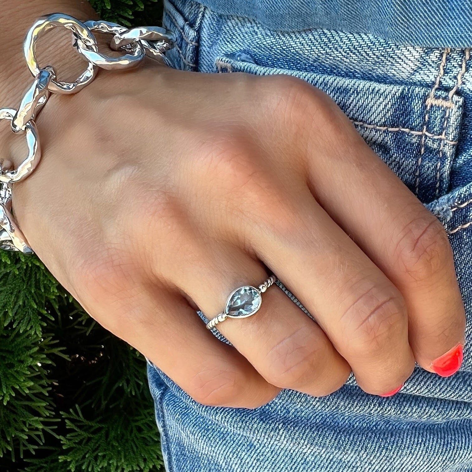 Tru Blu Ring paired with Today's Girl Bracelet
