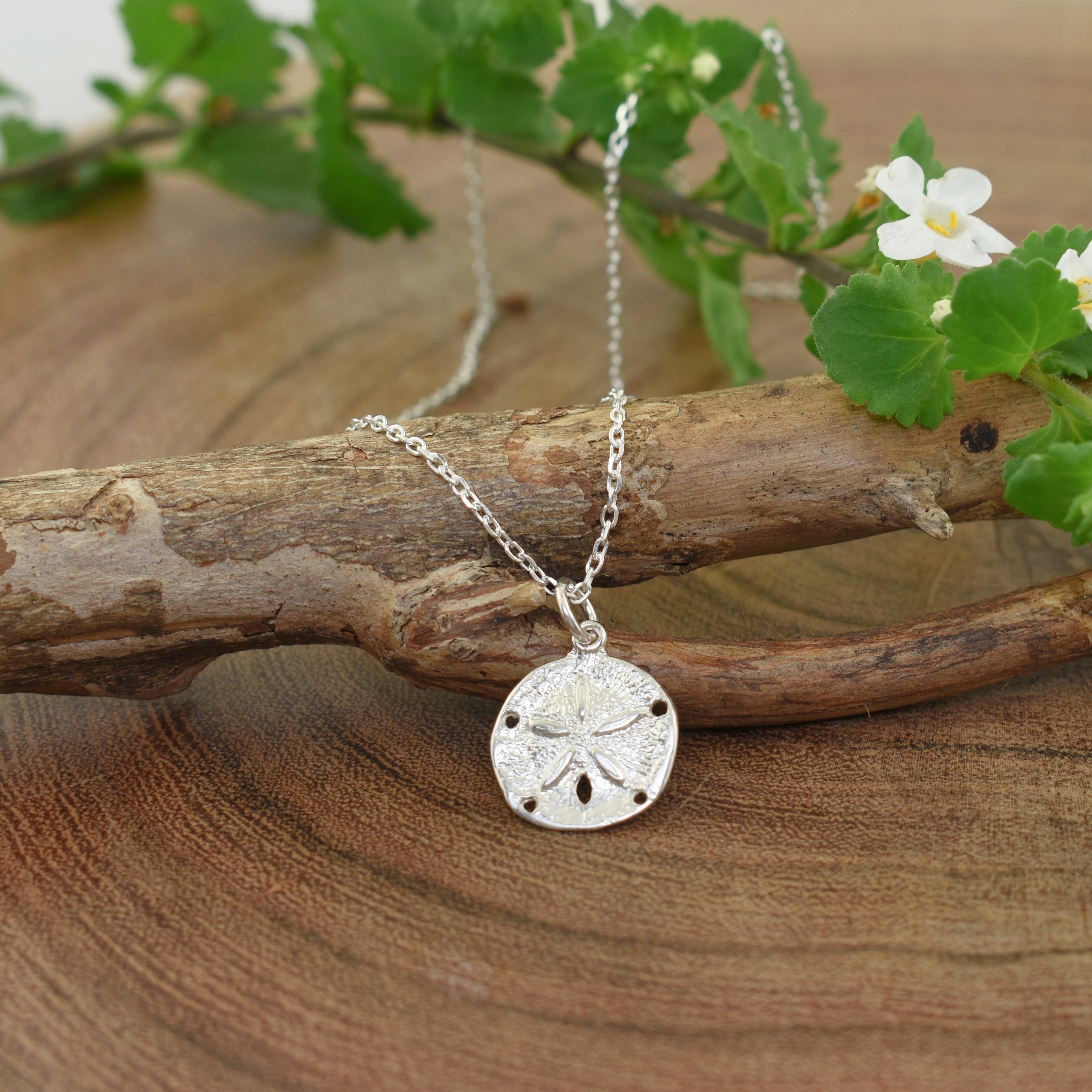 .925 sterling silver sand dollar necklace