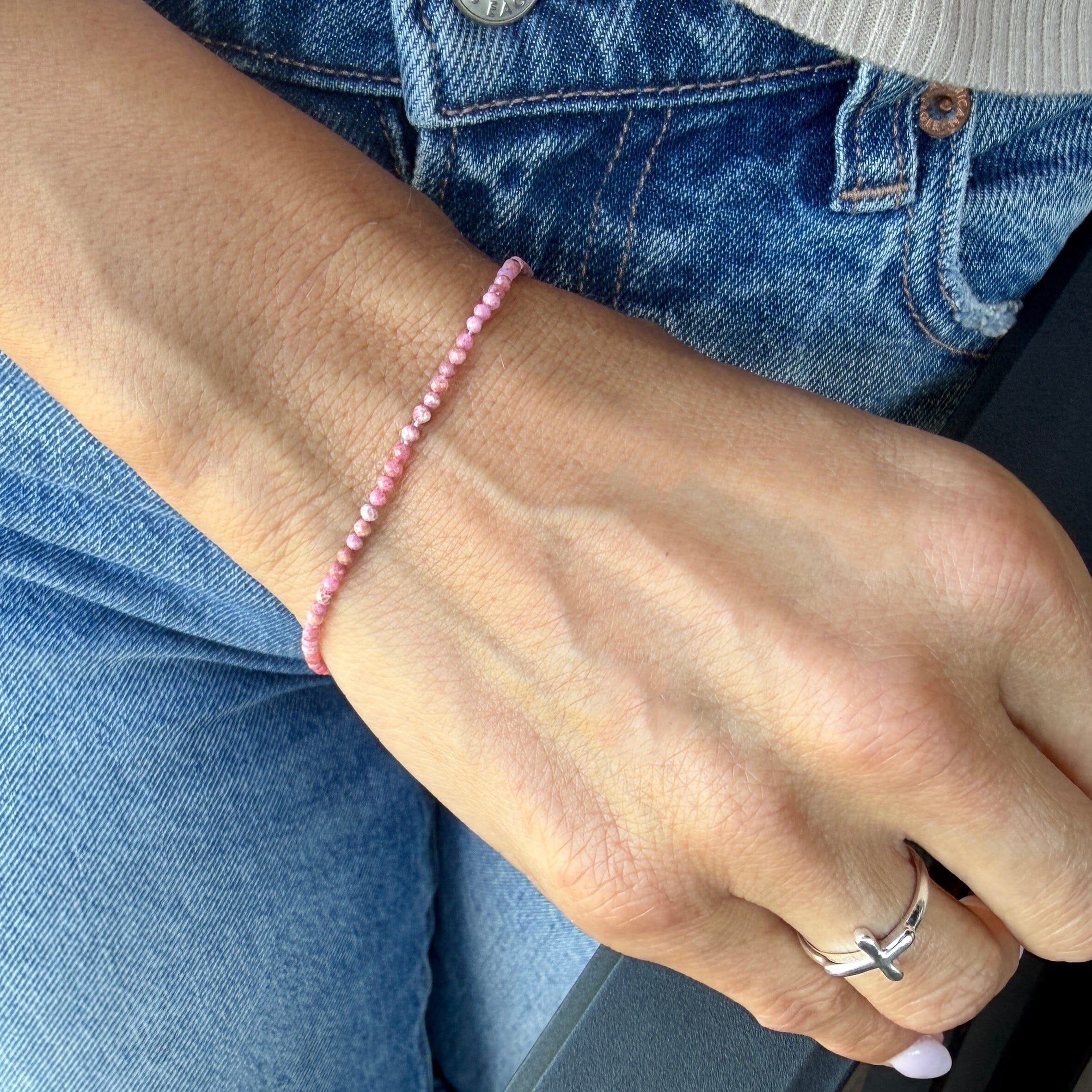 pink minimalist style bracelet