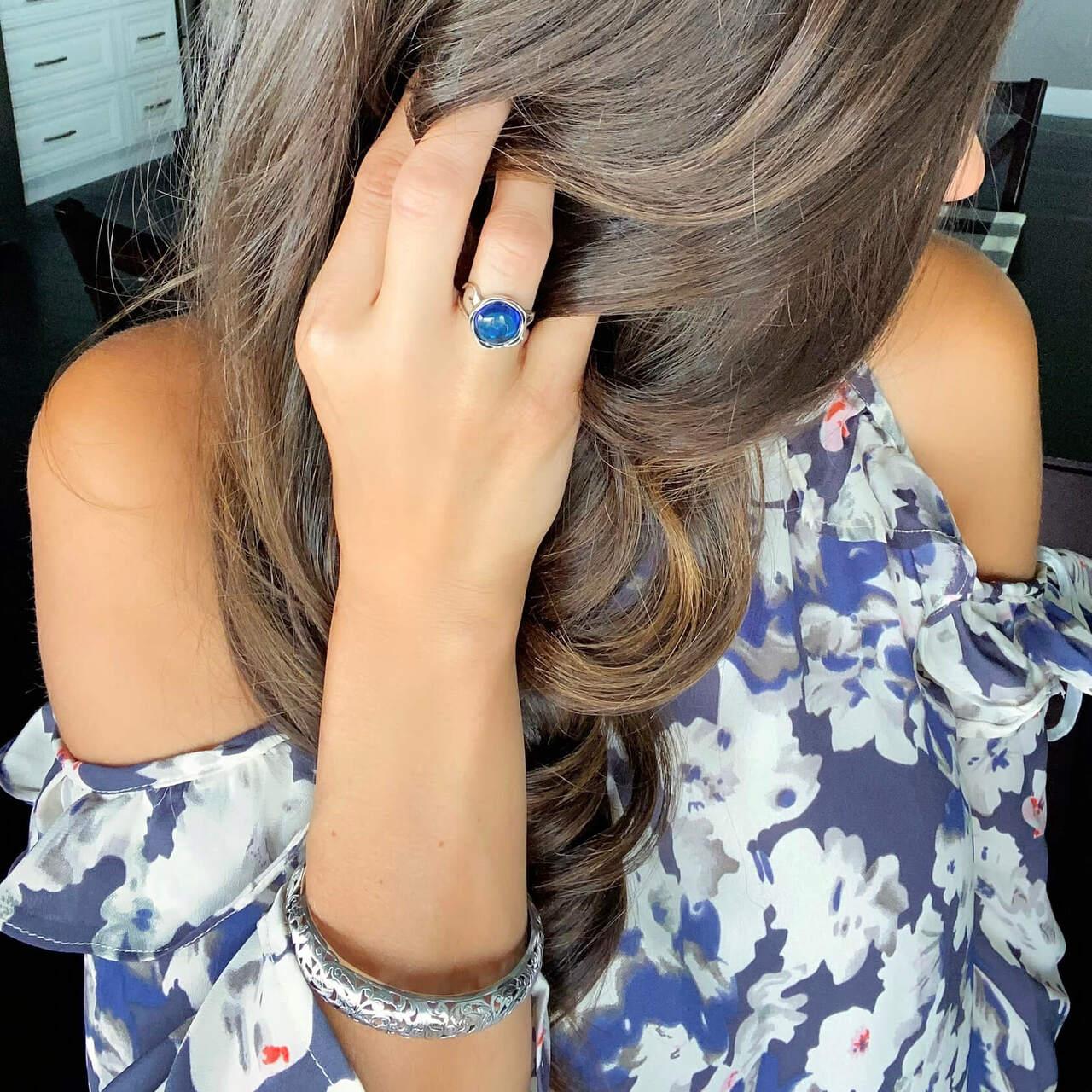 Blue Jean Ring and Sterling Vineyard Bangle