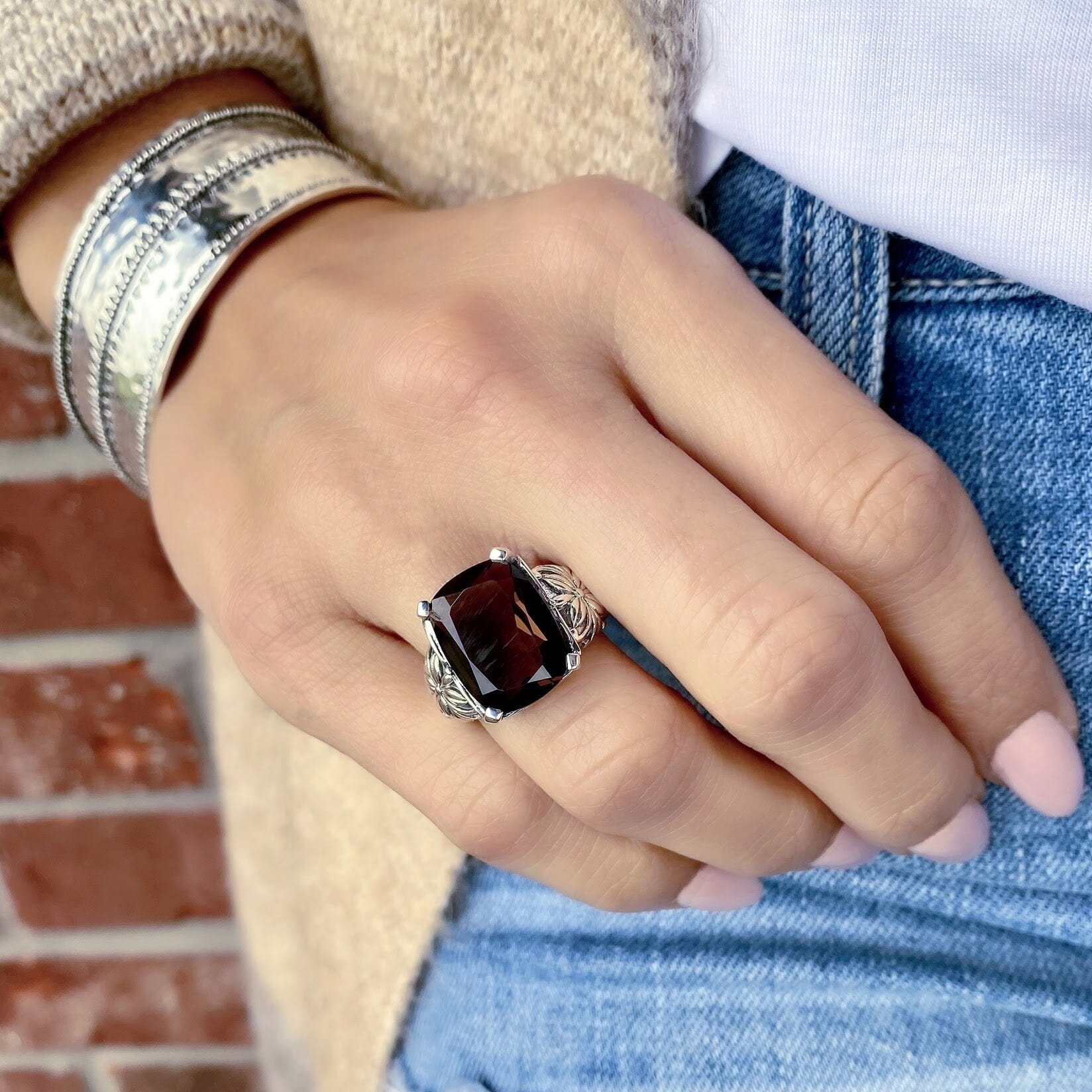Falling For You Ring paired with Aztec Cuff