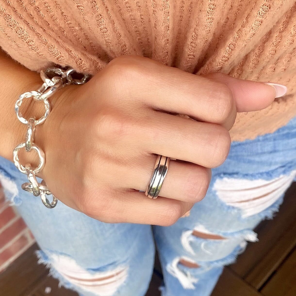 From Here to Eternity Ring paired with Today's Girl Bracelet