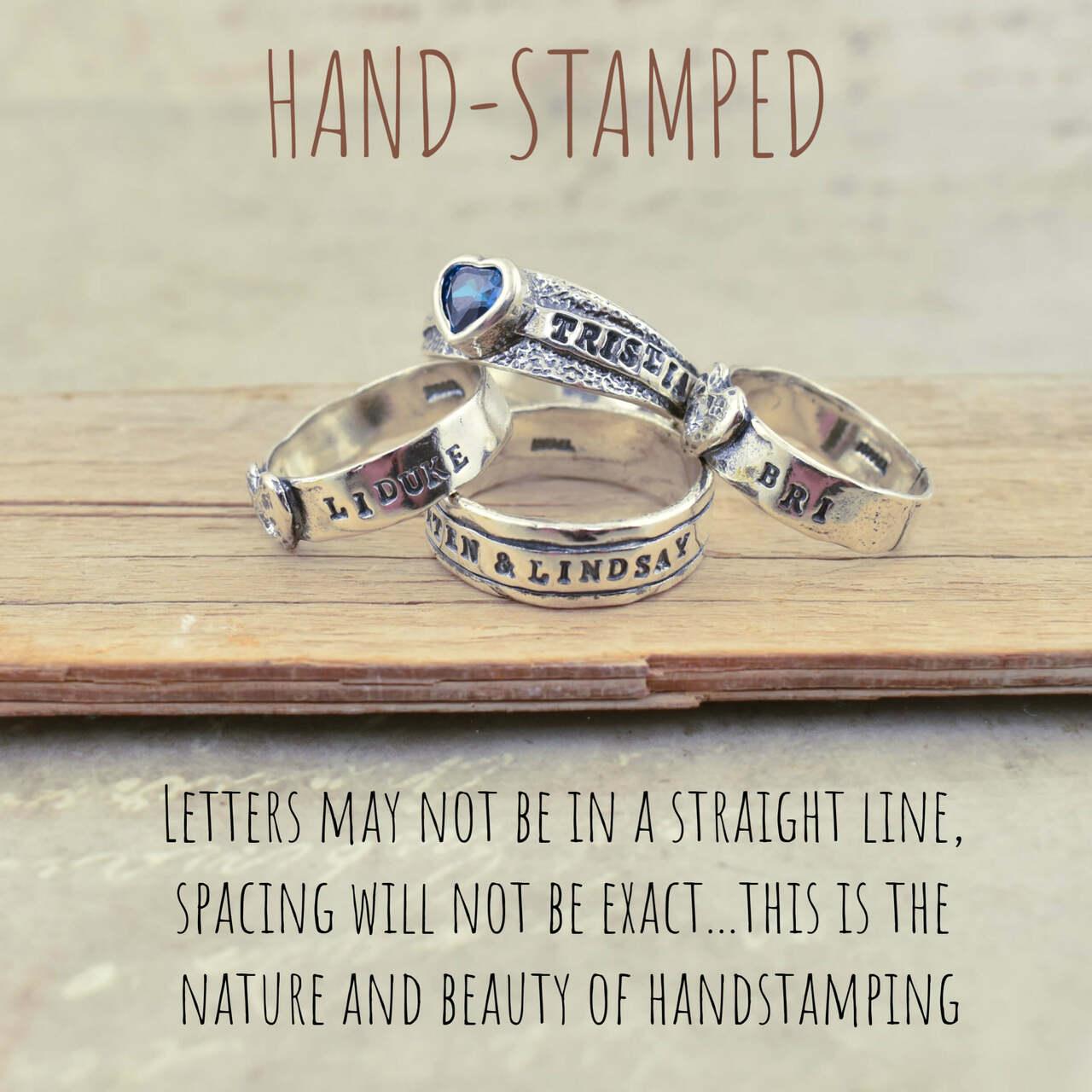 personalized sterling silver ring