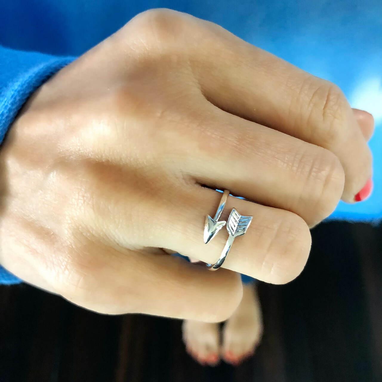 Lit'l Arrows Ring in handcrafted sterling silver