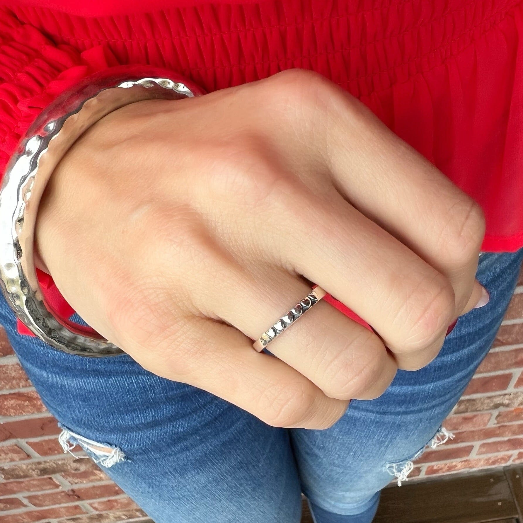 Love Story stack ring - six hearts