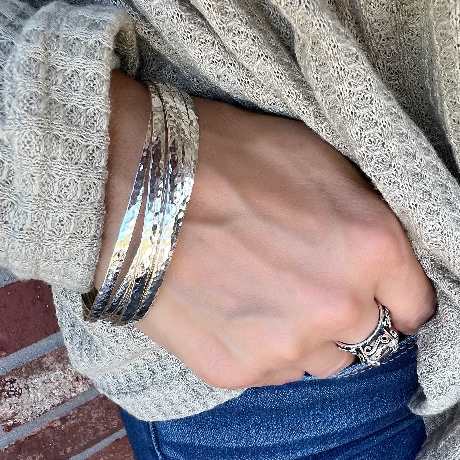 The Falls Bangle paired with Eye Candy Ring
