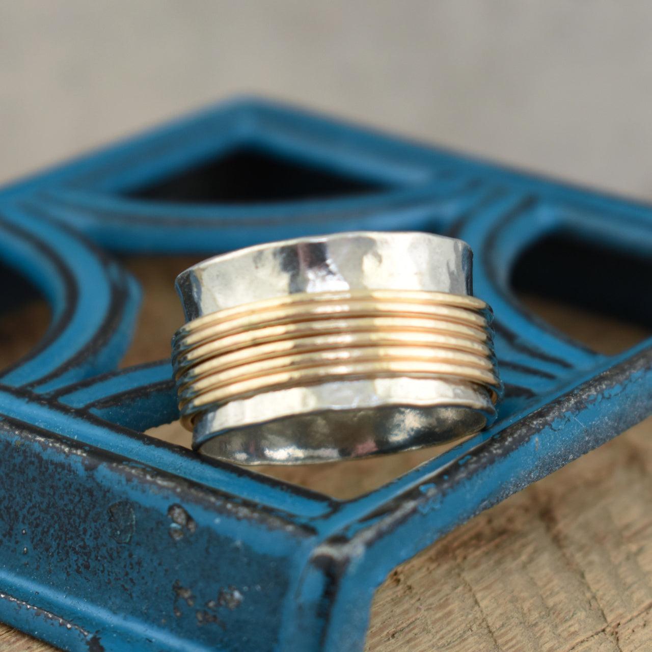 Count Your Blessings Ring with 6 gold-filled spinner bands